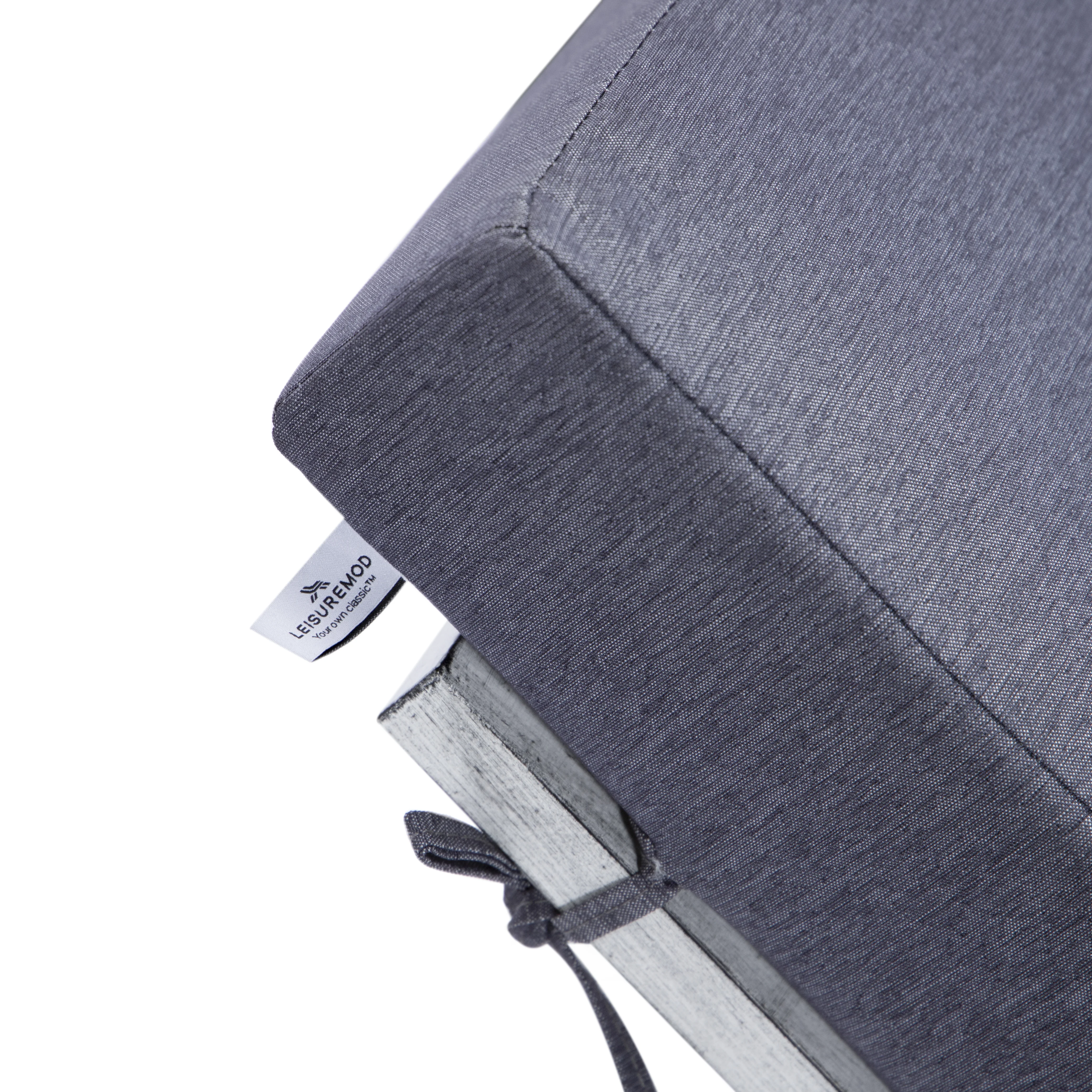 Chelsea Modern Outdoor Weathered Grey Chaise Lounge Chair With Cushions