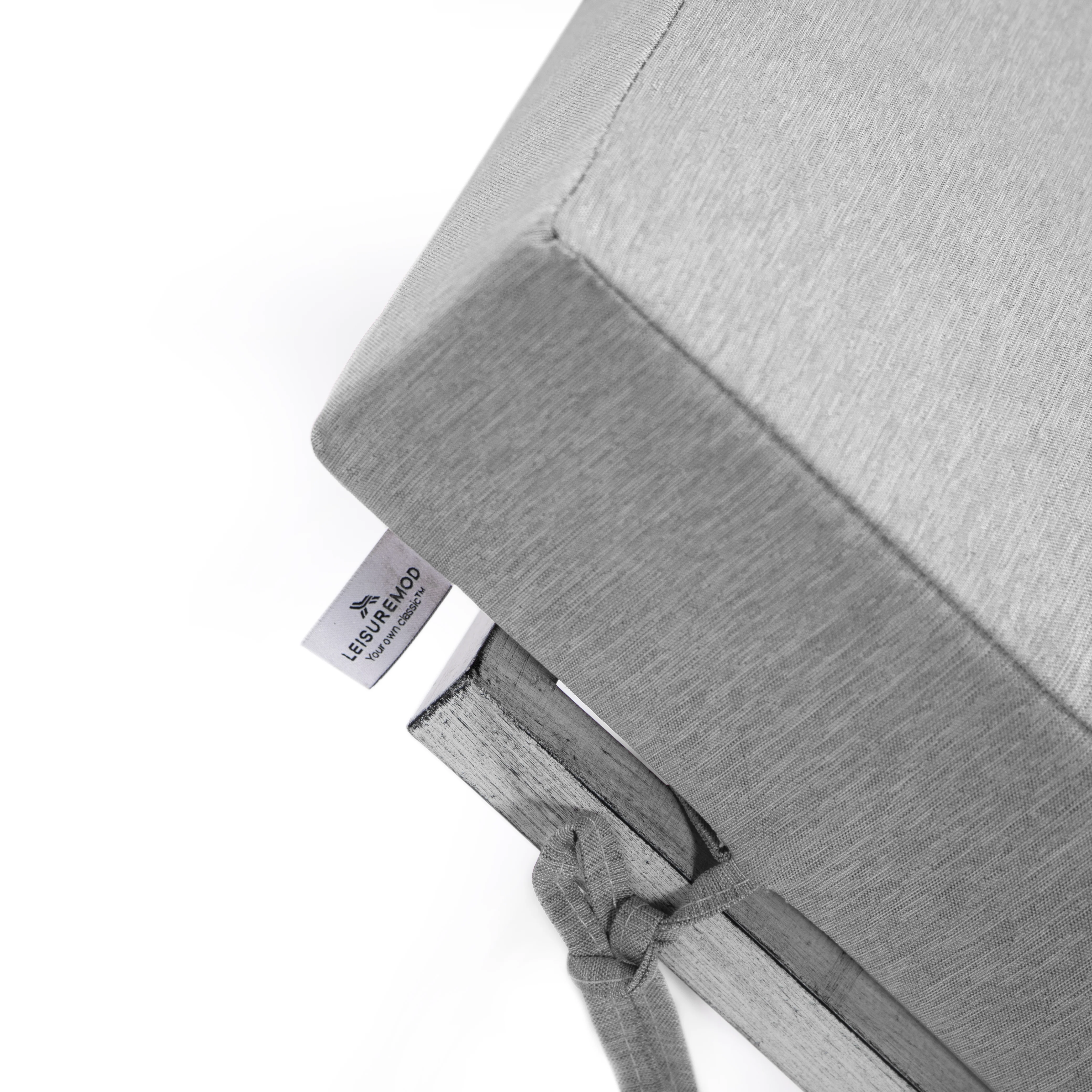 Chelsea Modern Outdoor Weathered Grey Chaise Lounge Chair With Cushions