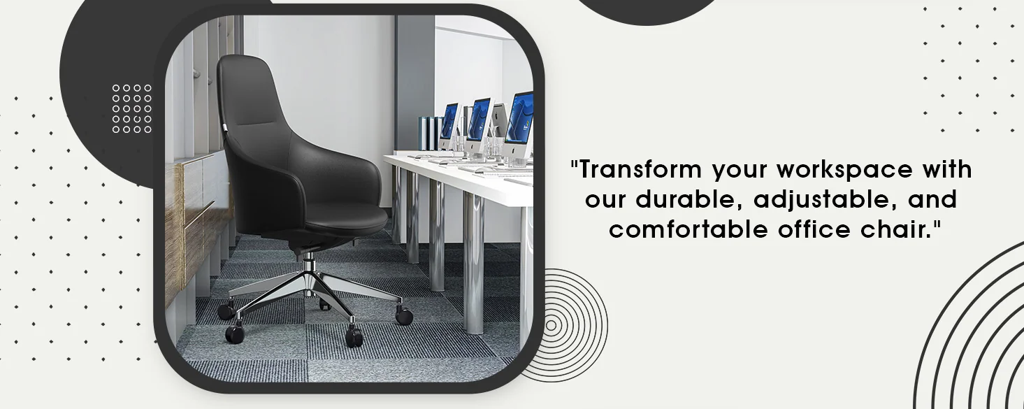 Celeste Series Office Chair in Black Leather