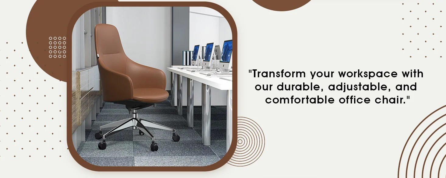 Celeste Series Office Chair in Dark Brown Leather