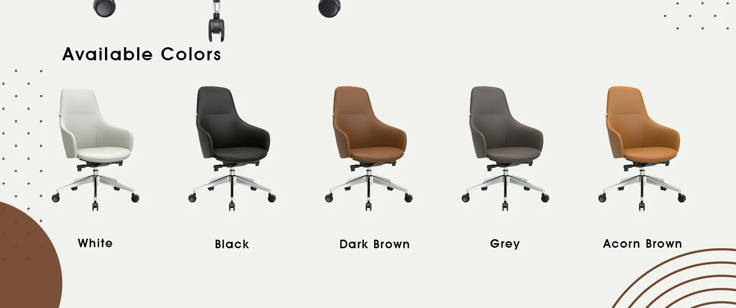 Celeste Series Office Chair in Dark Brown Leather