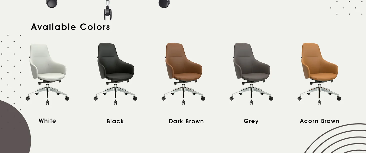 Celeste Series Office Chair in Grey Leather