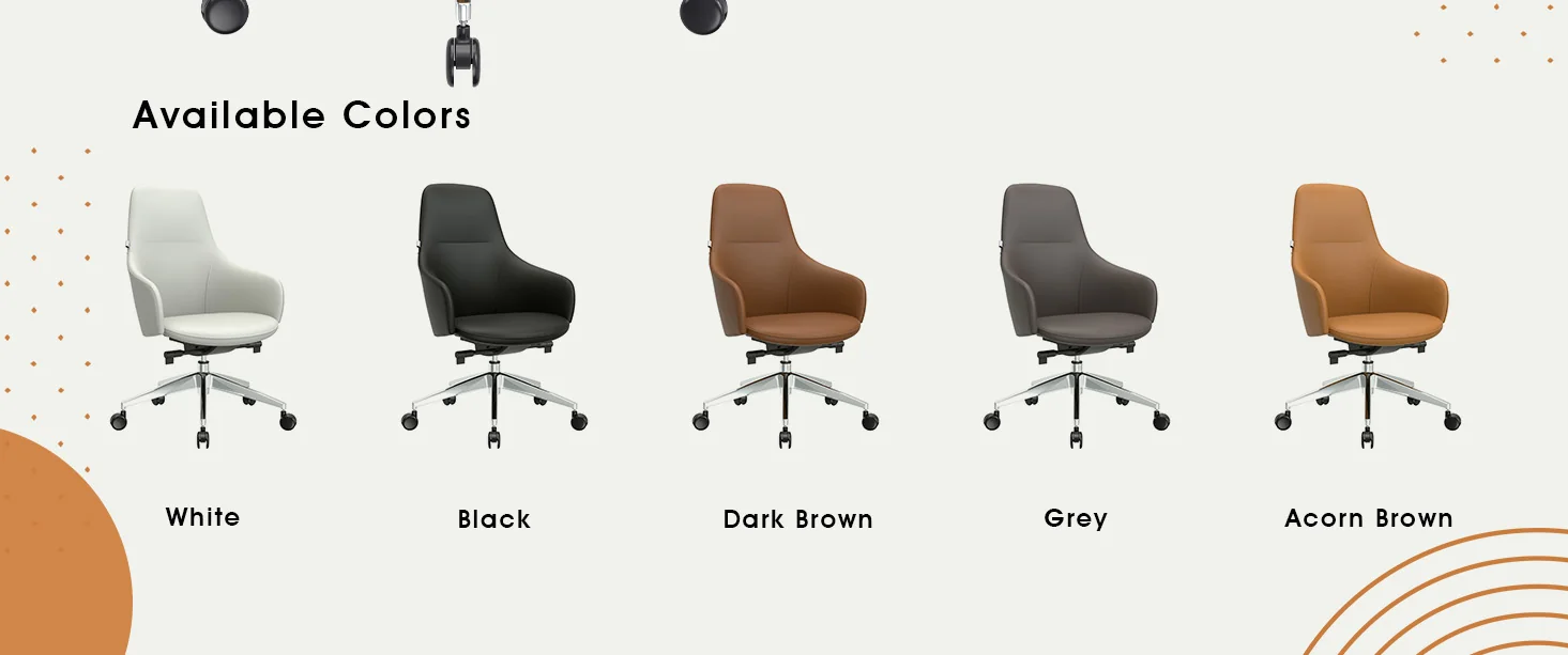 Celeste Series Office Chair in Acorn Brown Leather