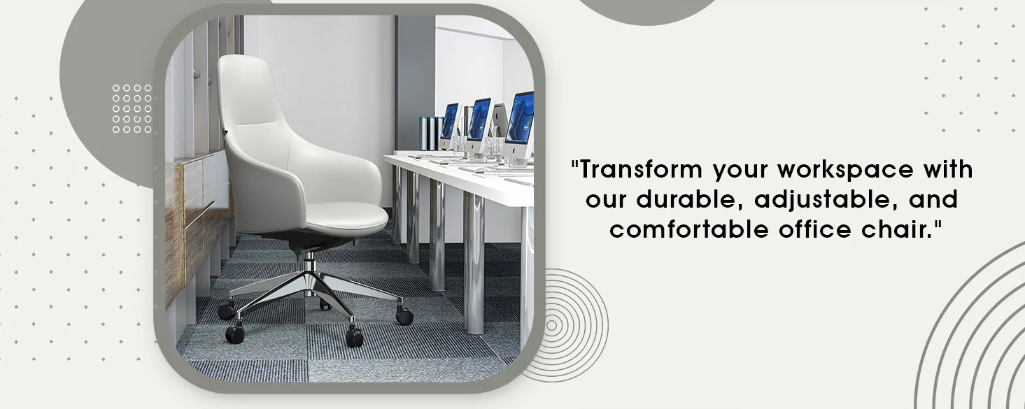 Celeste Series Office Chair in White Leather