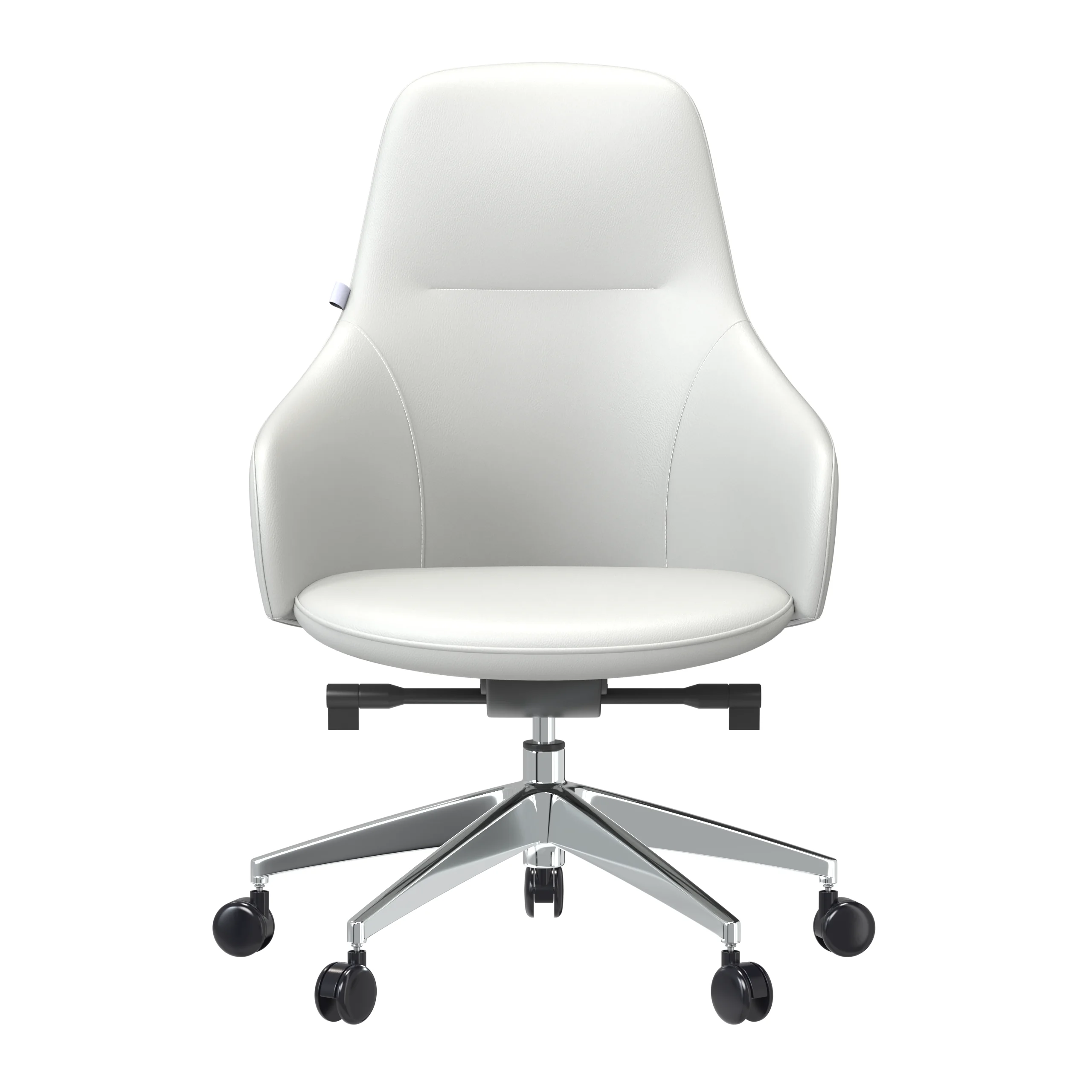 Celeste Series Office Chair in White Leather