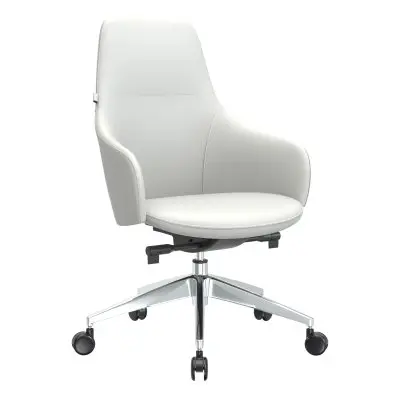 Celeste Series Office Chair in White Leather