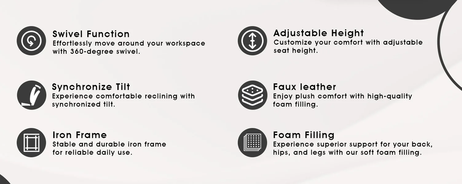 Celeste Series Tall Office Chair in Black Leather