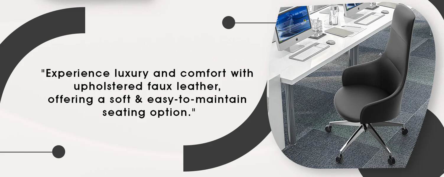 Celeste Series Tall Office Chair in Black Leather