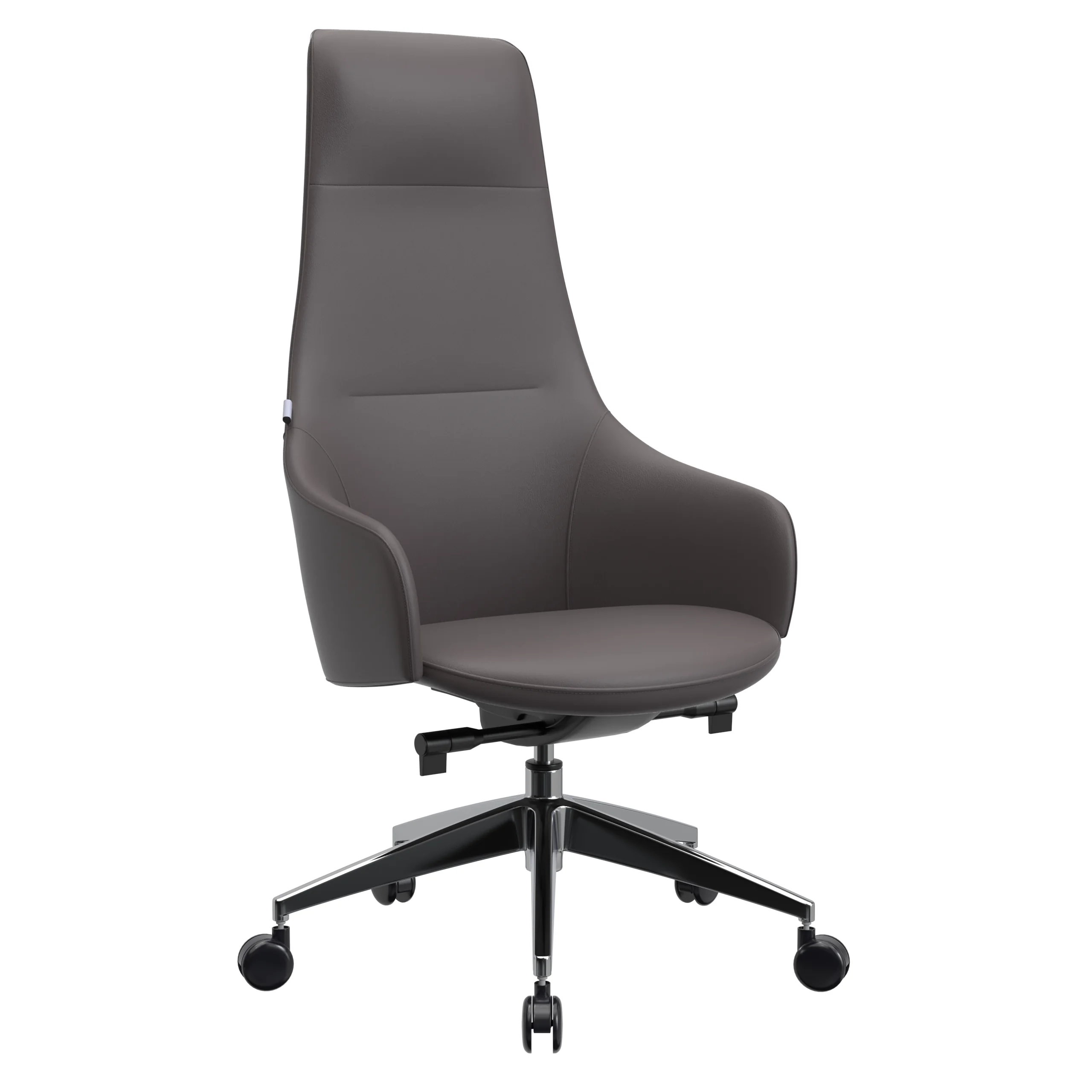 Celeste Series Tall Office Chair in Grey Leather