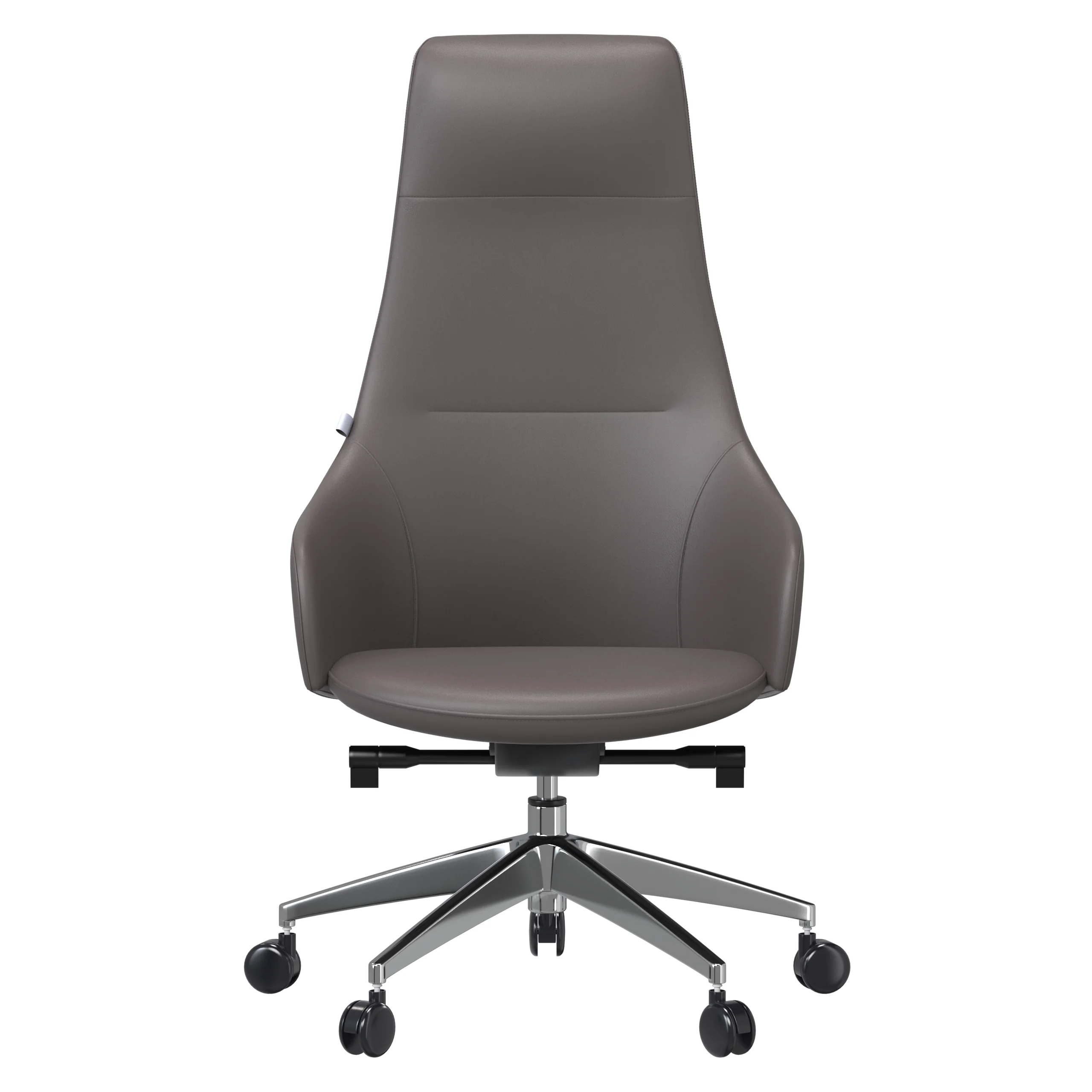 Celeste Series Tall Office Chair in Grey Leather