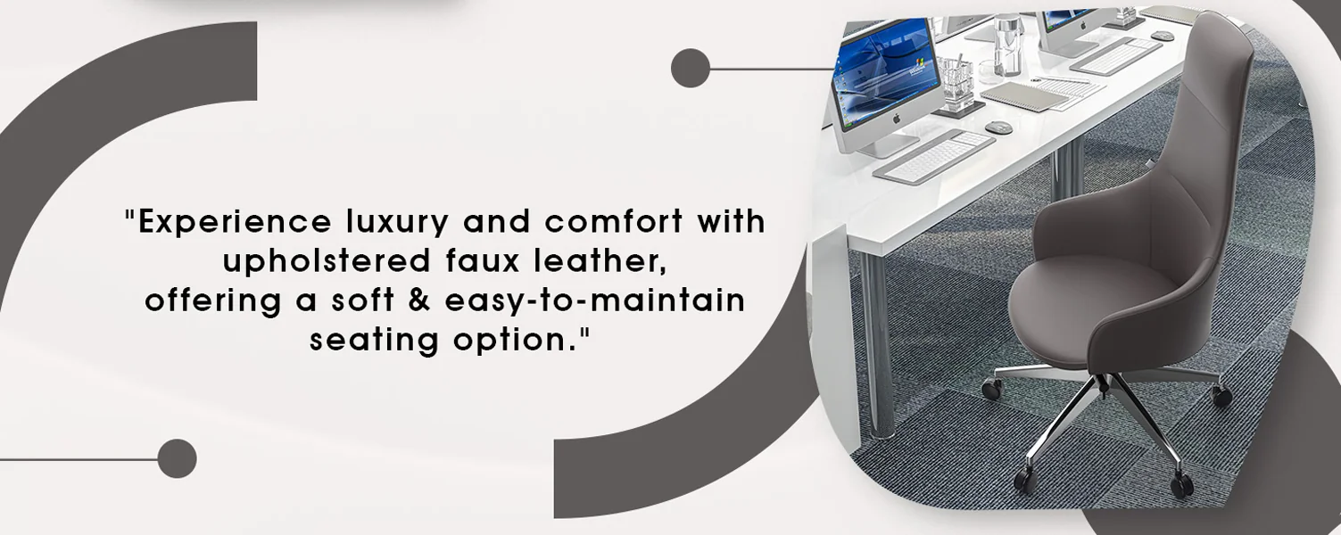 Celeste Series Tall Office Chair in Grey Leather