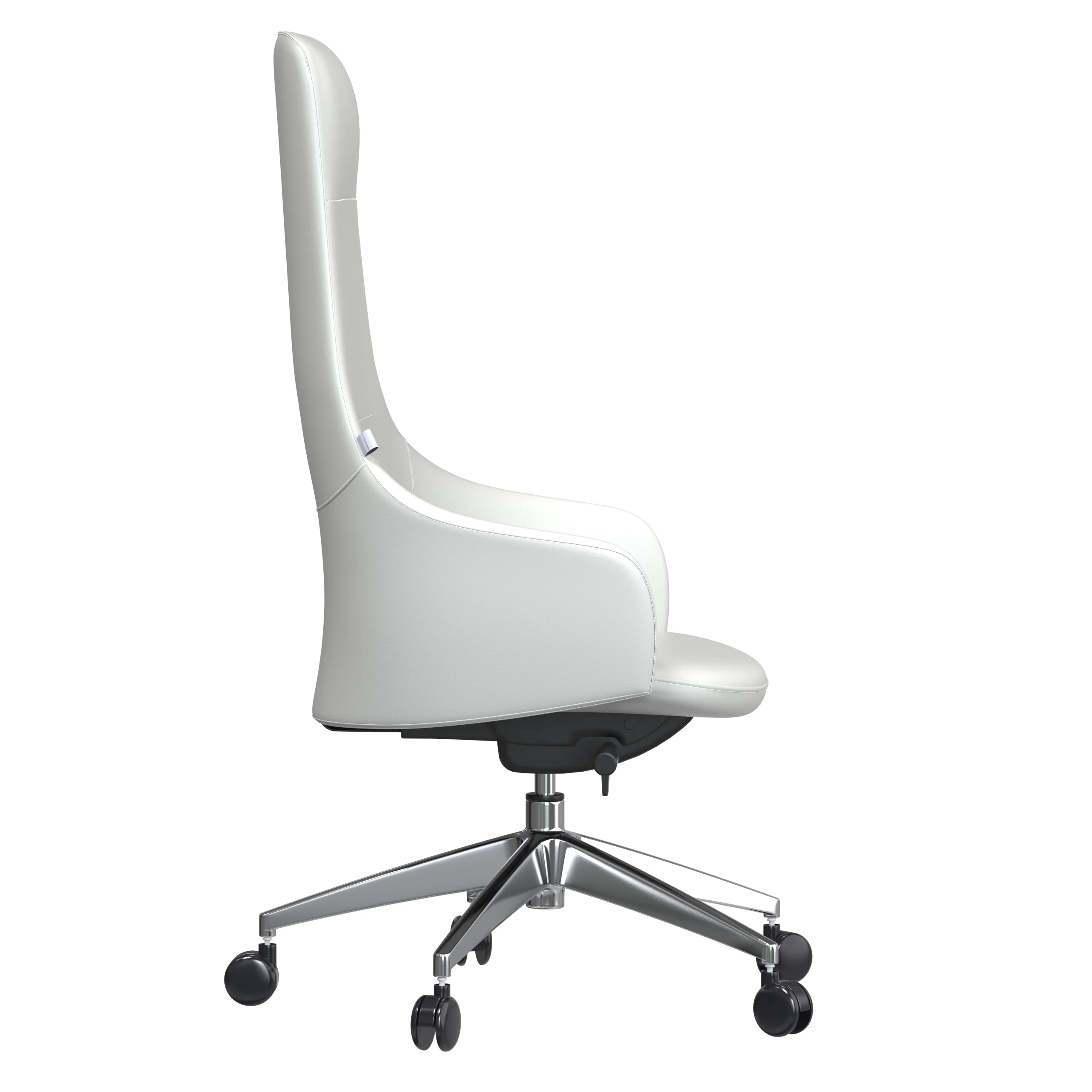 Celeste Series Tall Office Chair in White Leather