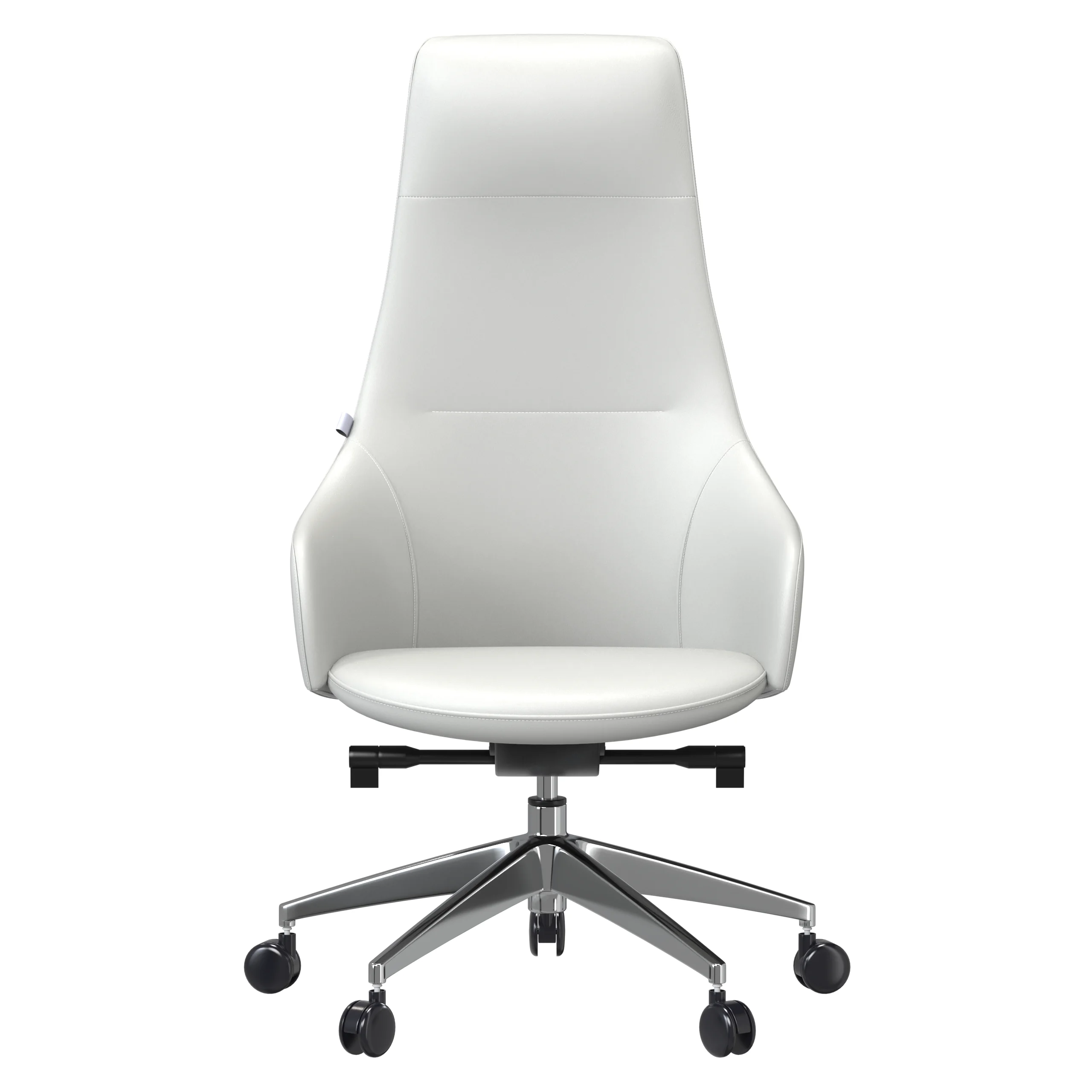 Celeste Series Tall Office Chair in White Leather