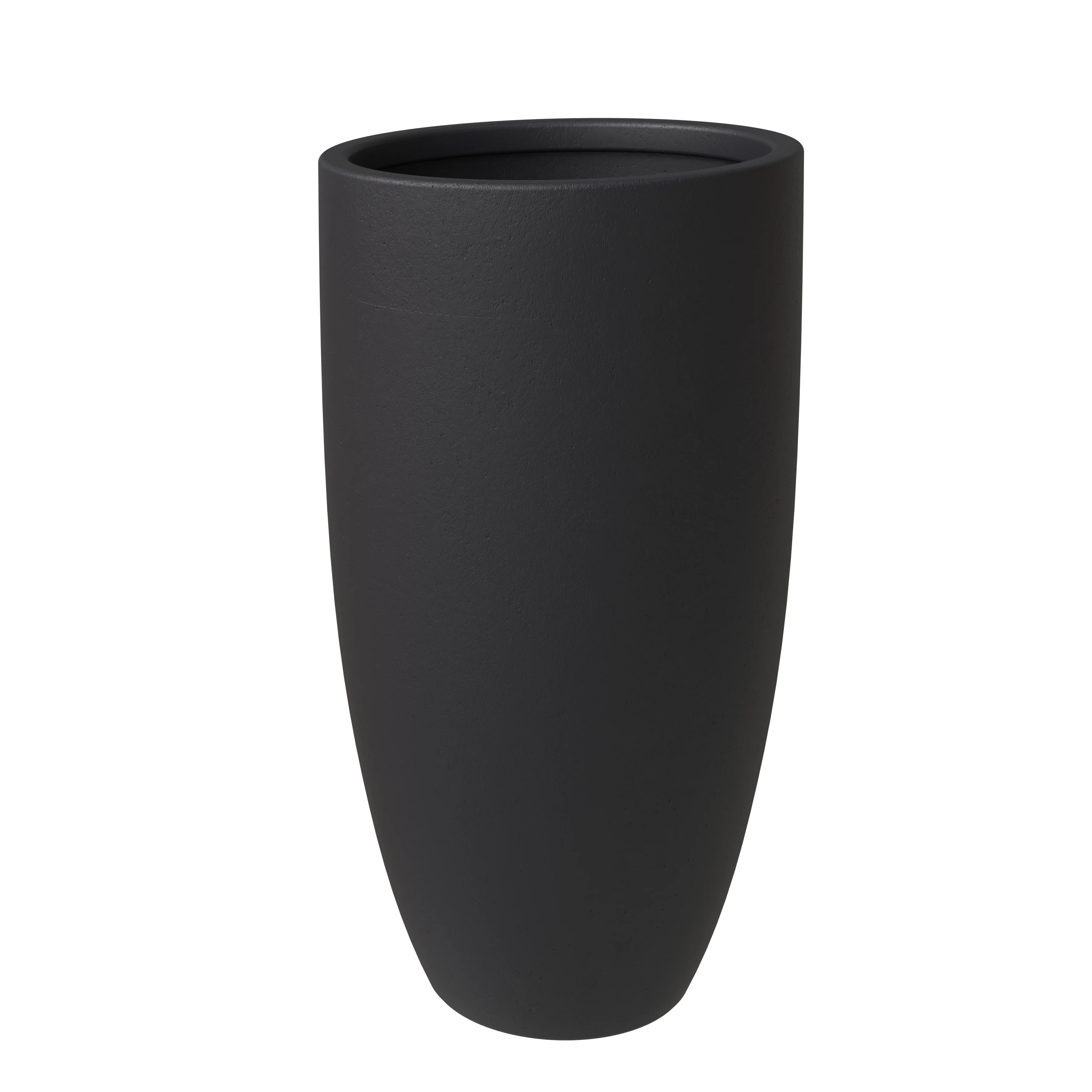 Crete Series Fiberstone Planter Set in Black