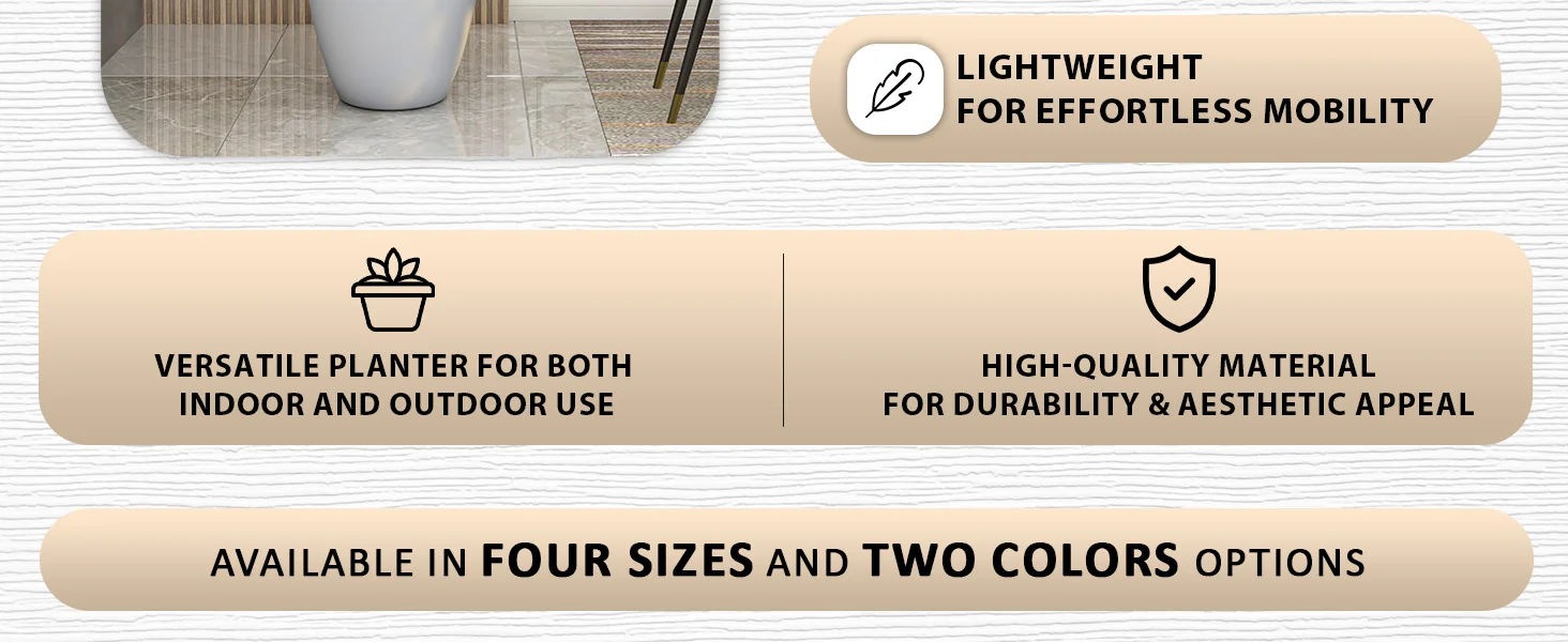 Crete Series Poly Stone Planter in Aged Concrete 21.3 Dia, 39.4 High