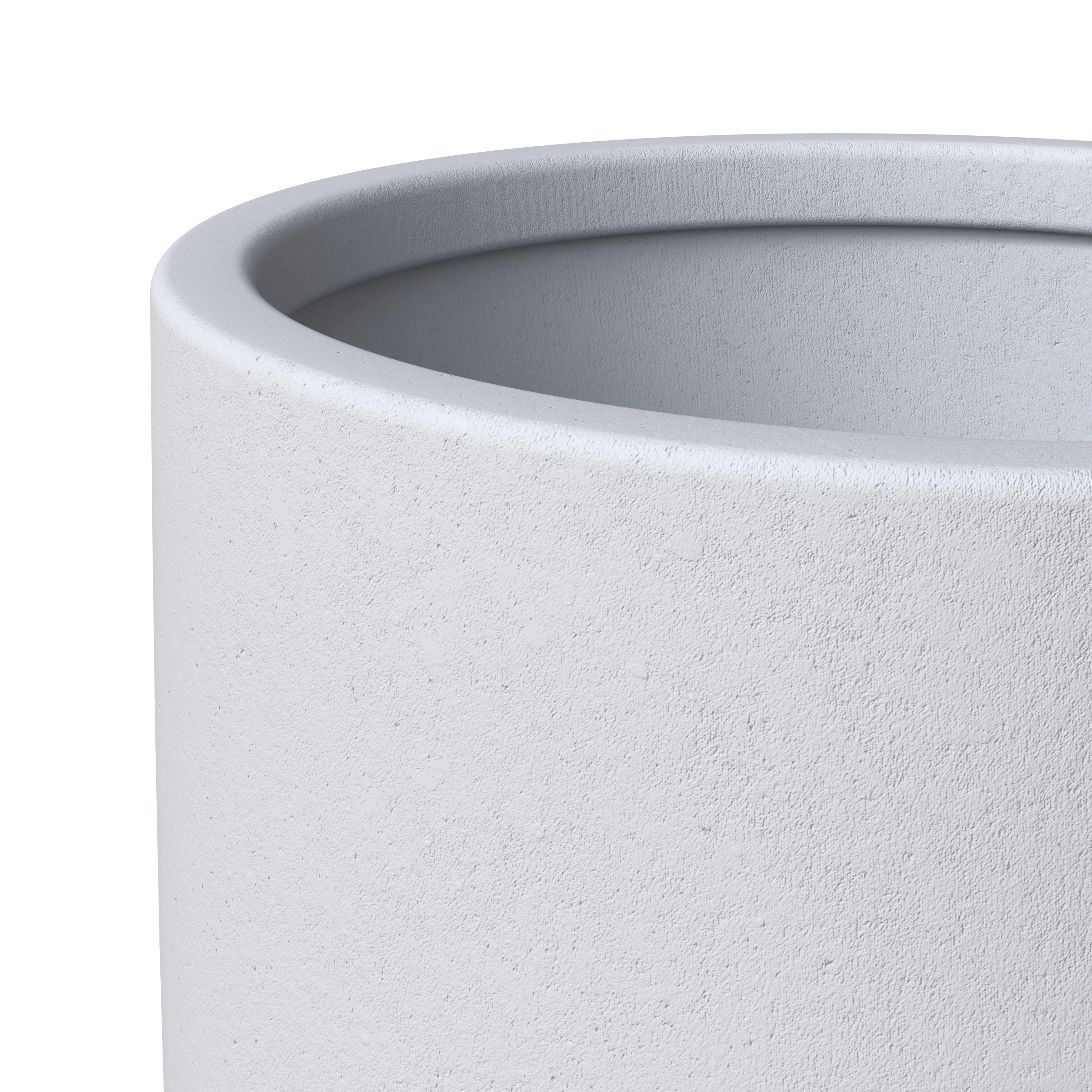 Crete Series Poly Stone Planter in Aged Concrete 21.3 Dia, 39.4 High