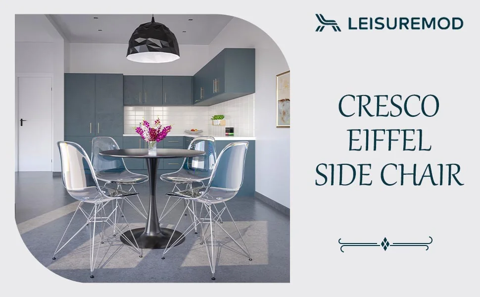 Cresco Molded Eiffel Side Chair, Set of 2