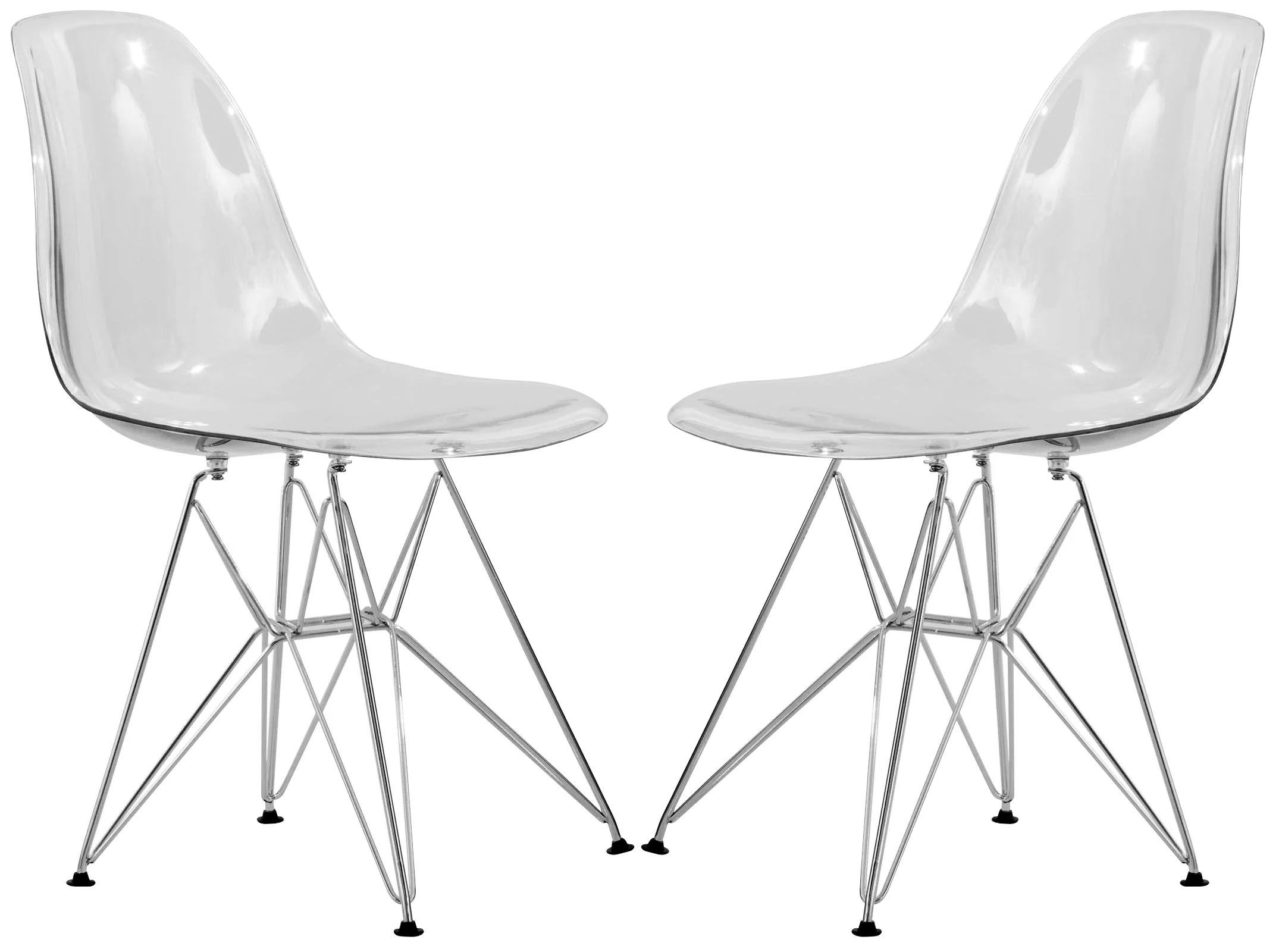 Cresco Molded Eiffel Side Chair, Set of 2