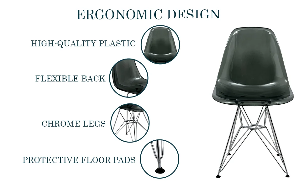 Cresco Molded Eiffel Side Chair