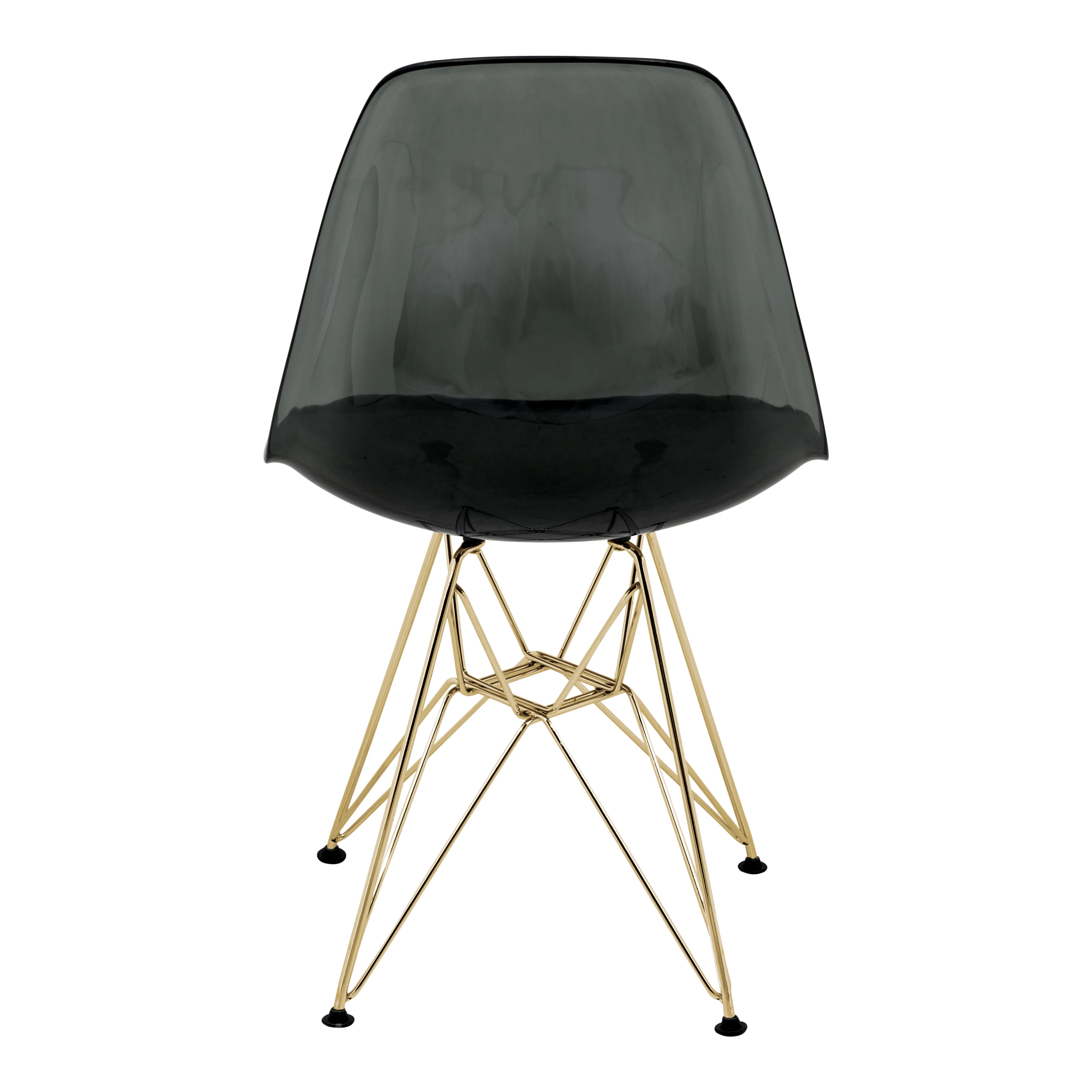 Cresco Molded Eiffel Side Chair with Gold Base