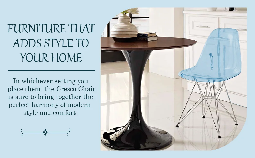 Cresco Molded Eiffel Side Chair, Set of 2