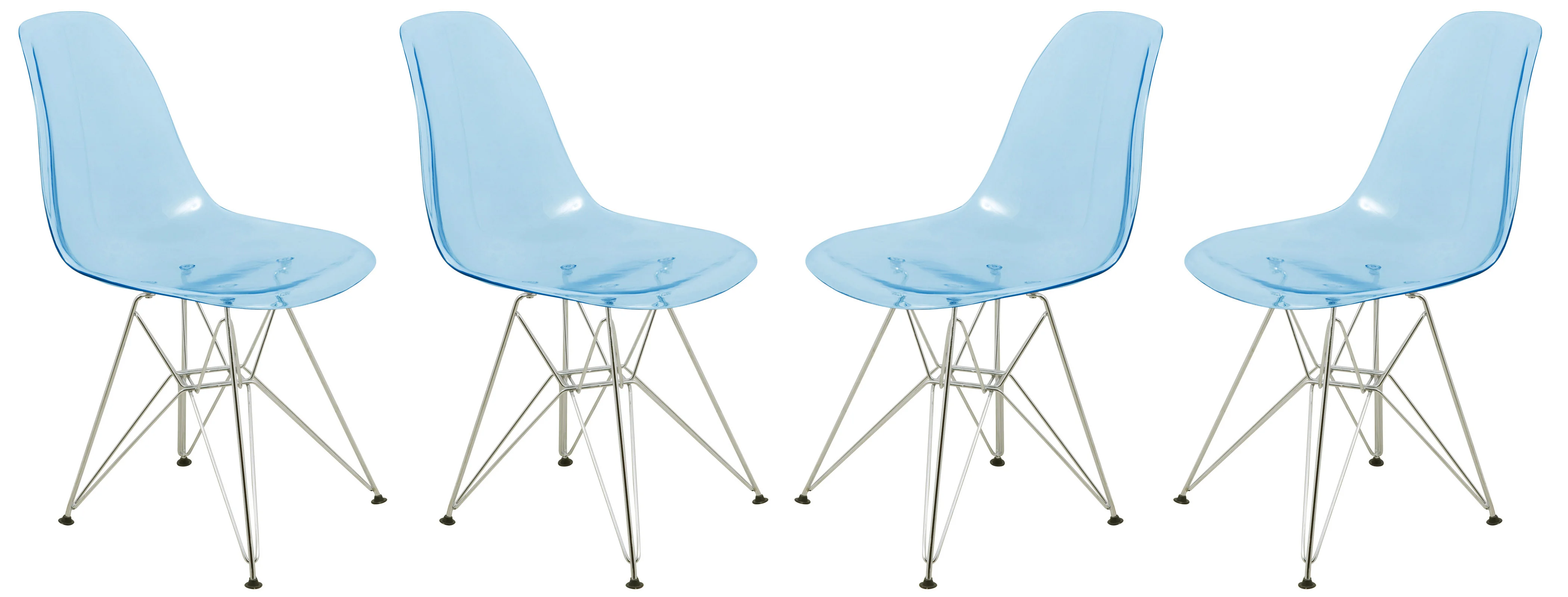 Cresco Molded Eiffel Side Chair, Set of 4