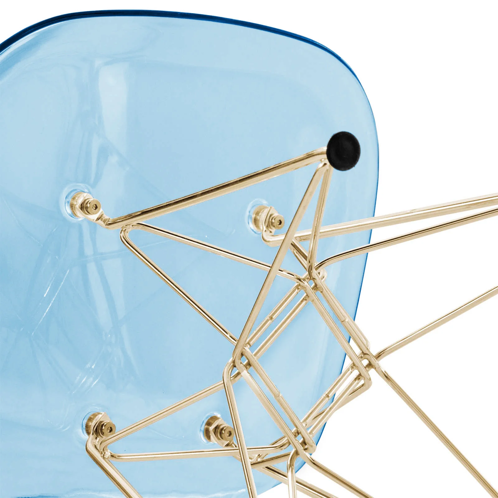 Cresco Molded Eiffel Side Chair with Gold Base