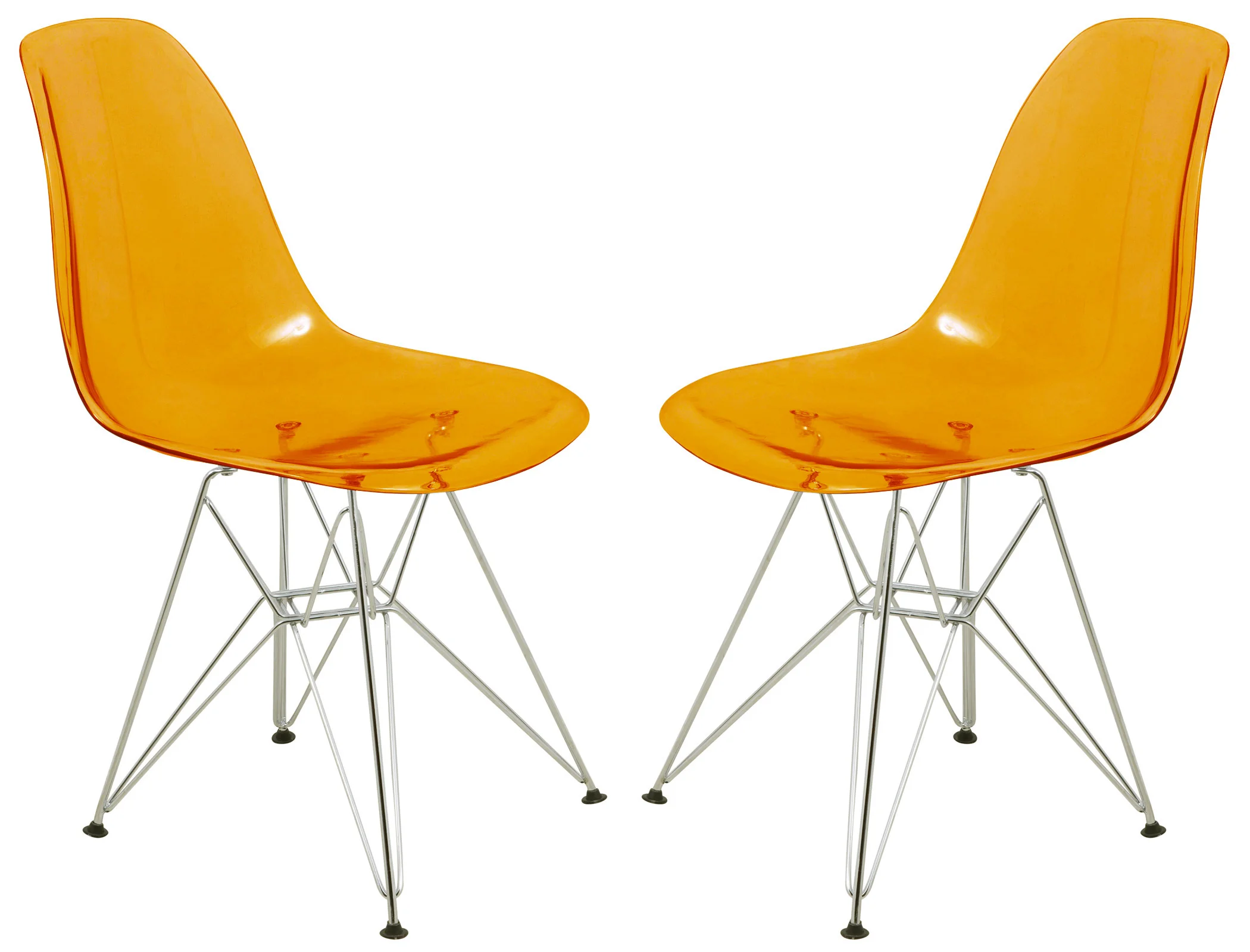 Cresco Molded Eiffel Side Chair, Set of 2
