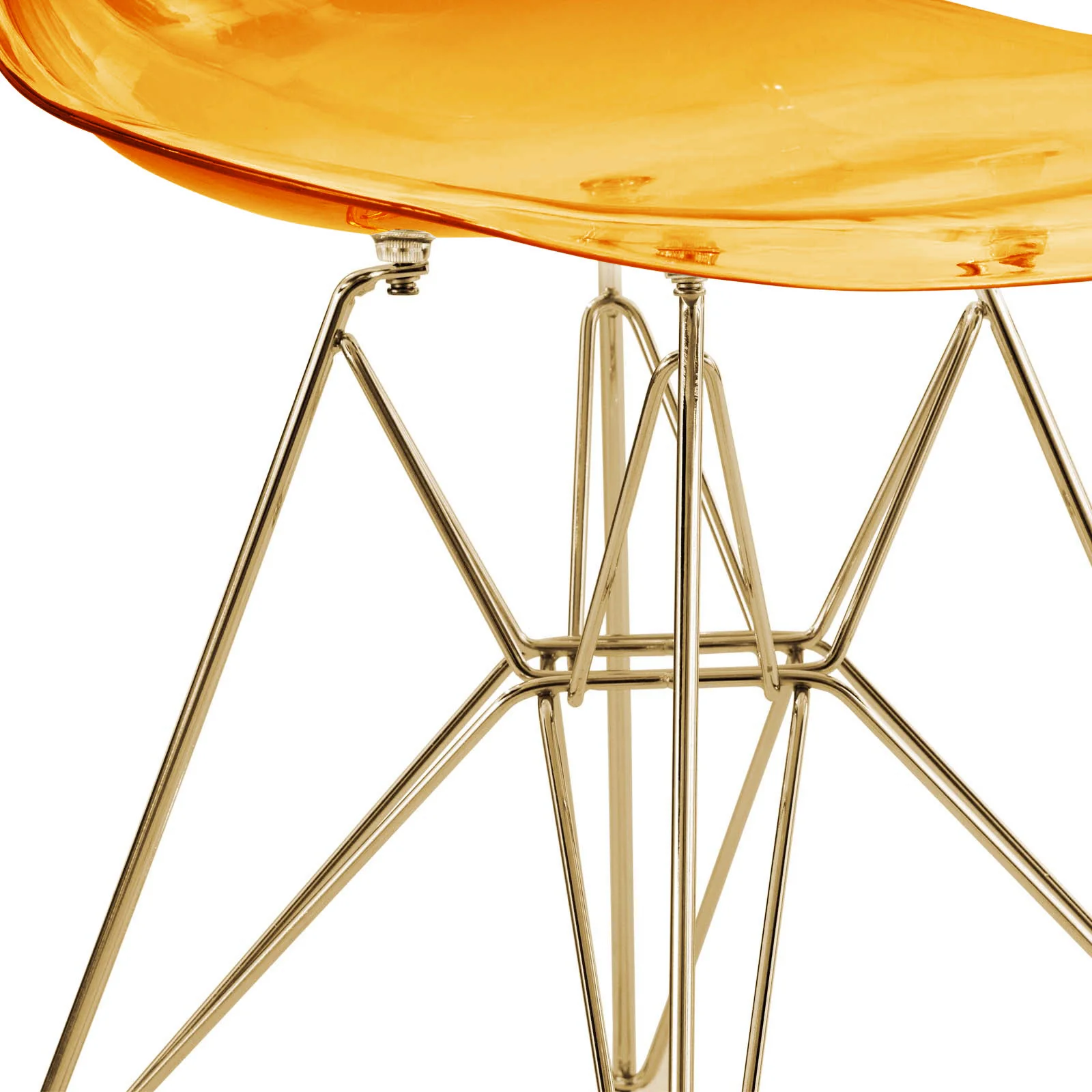 Cresco Molded Eiffel Side Chair with Gold Base