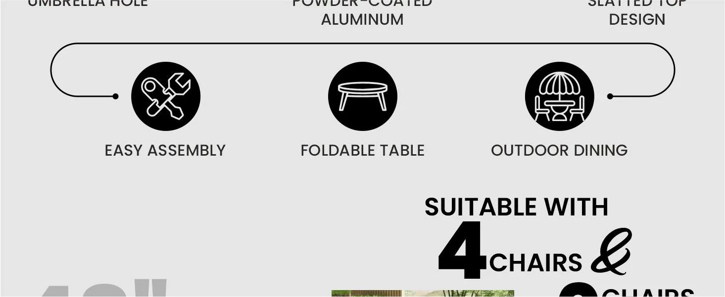 Chelsea 60? Round Outdoor Aluminum Dining Table for Patio