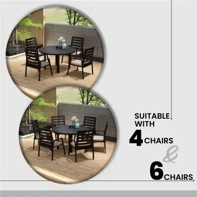 Chelsea 60? Round Outdoor Aluminum Dining Table for Patio