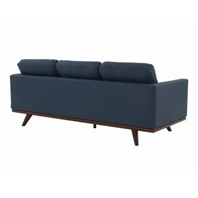 Chester Modern Leather Sofa With Birch Wood Base
