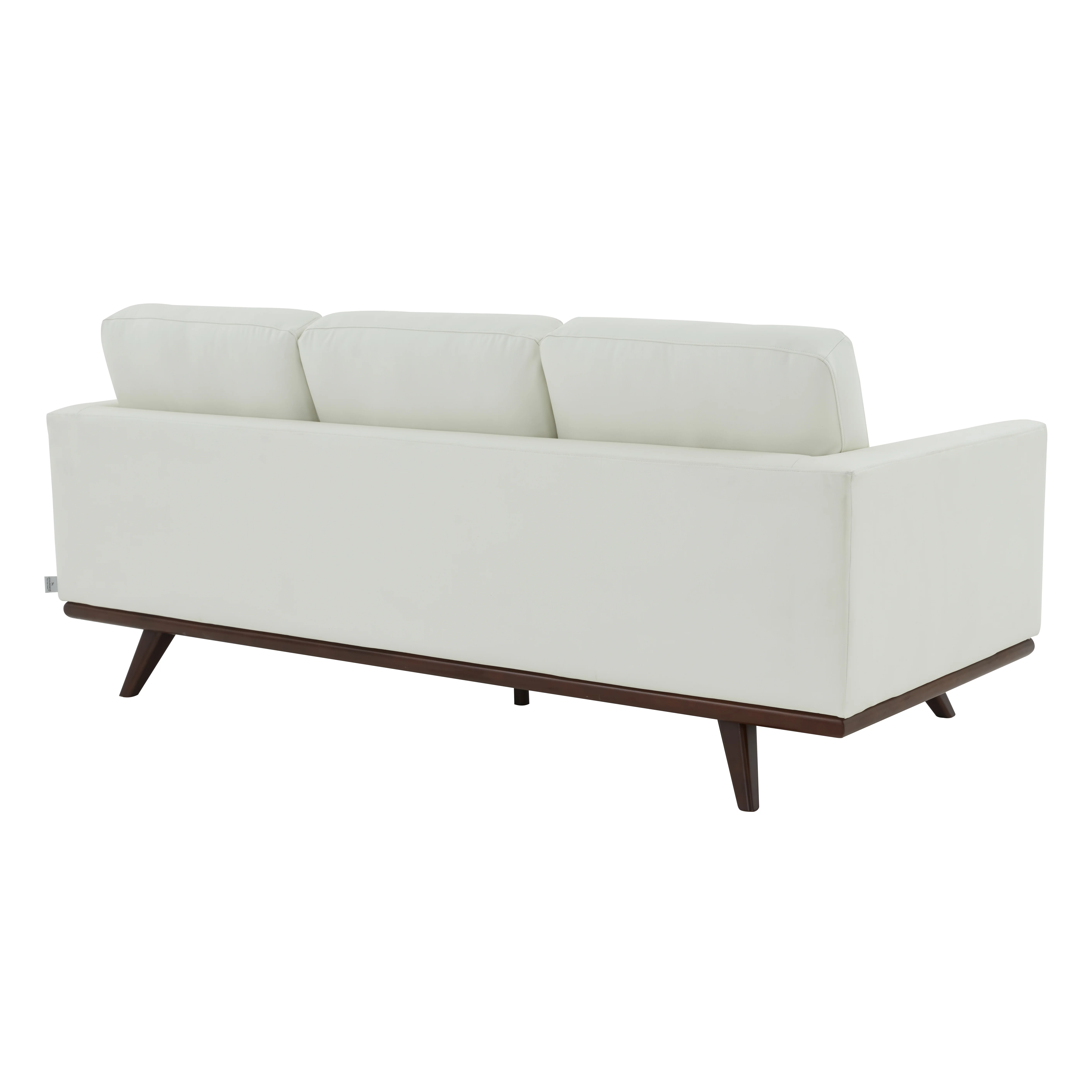 Chester Modern Leather Sofa With Birch Wood Base