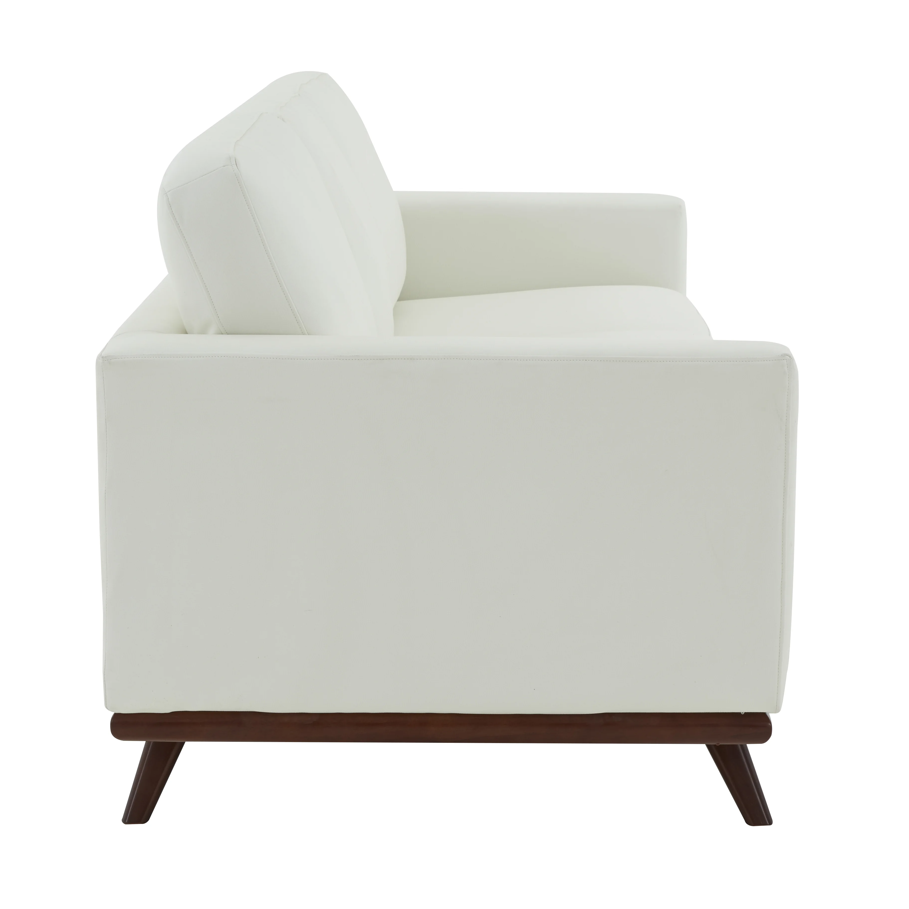Chester Modern Leather Sofa With Birch Wood Base