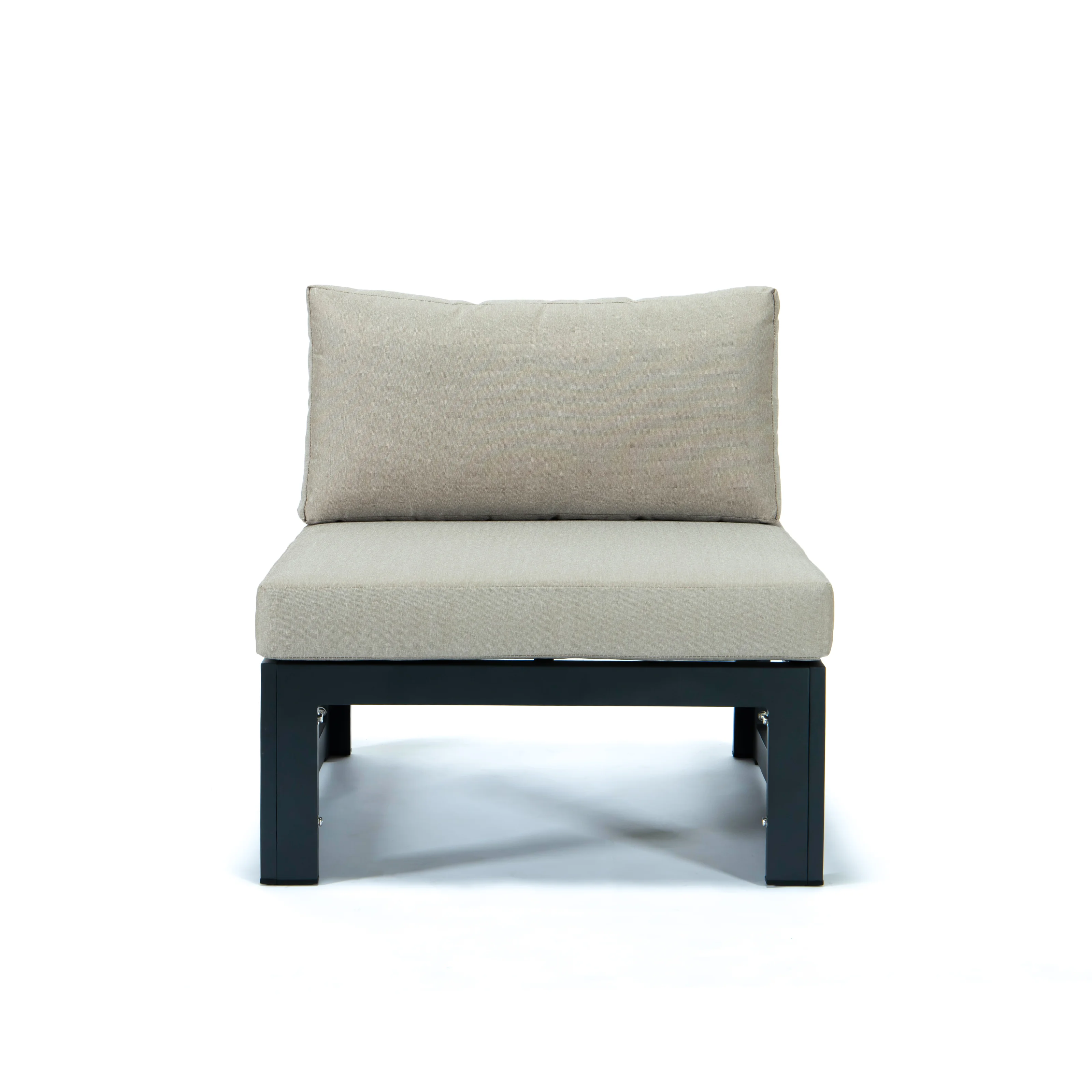 Chelsea 4-Piece Middle Patio Chairs Black Aluminum With Cushions