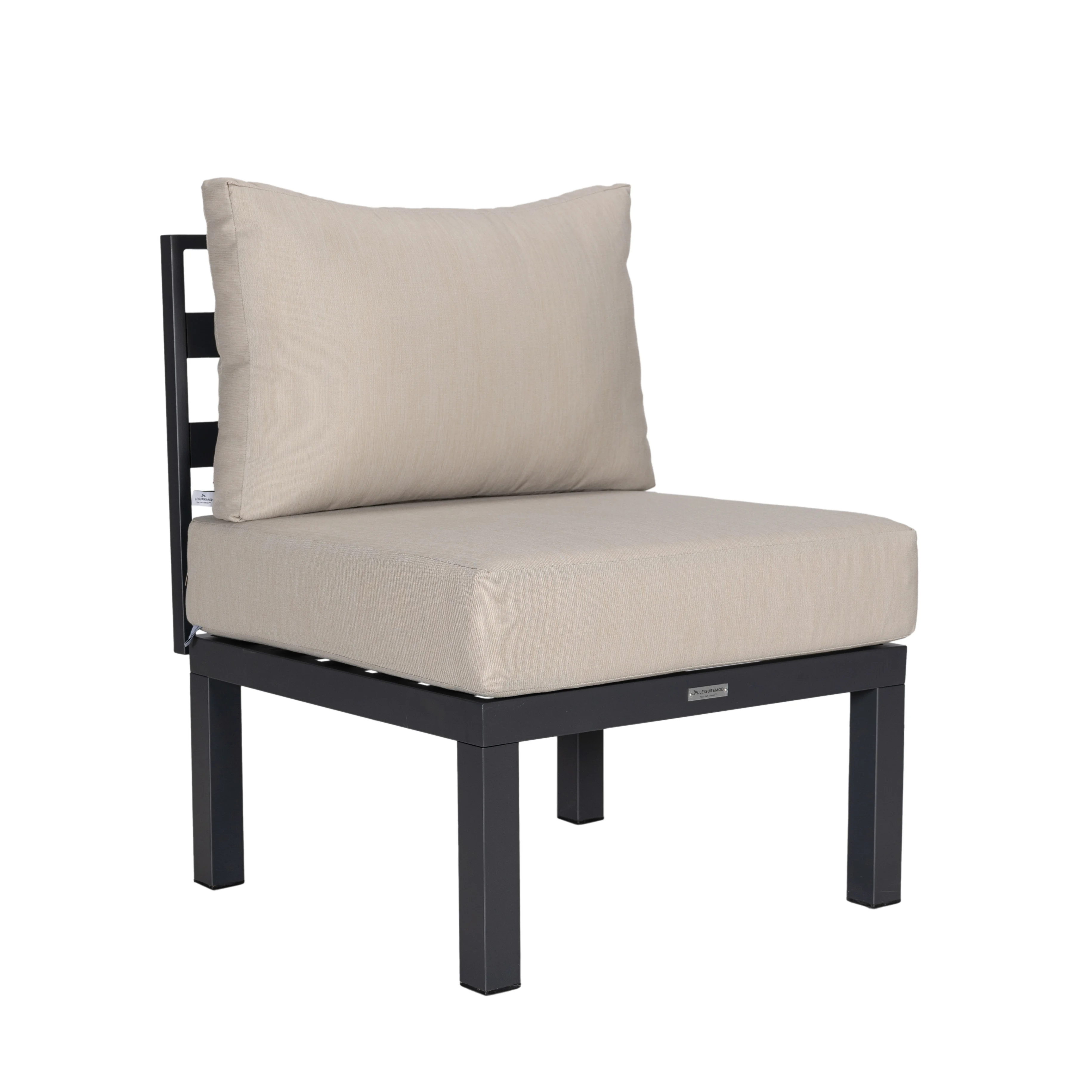 Chelsea 6-Piece Patio Sectional Black Aluminum With Cushions