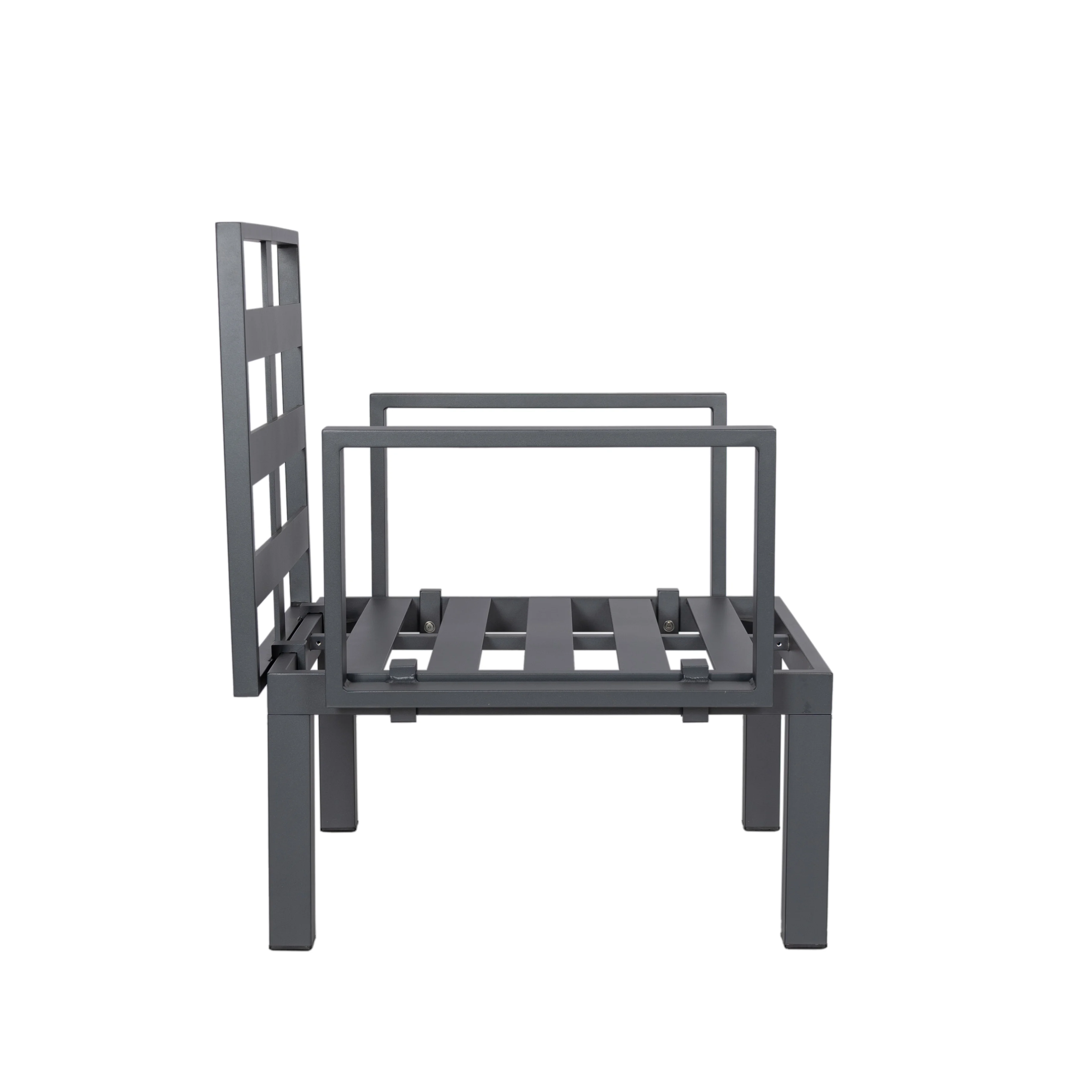 Chelsea 6-Piece Patio Sectional Black Aluminum With Cushions