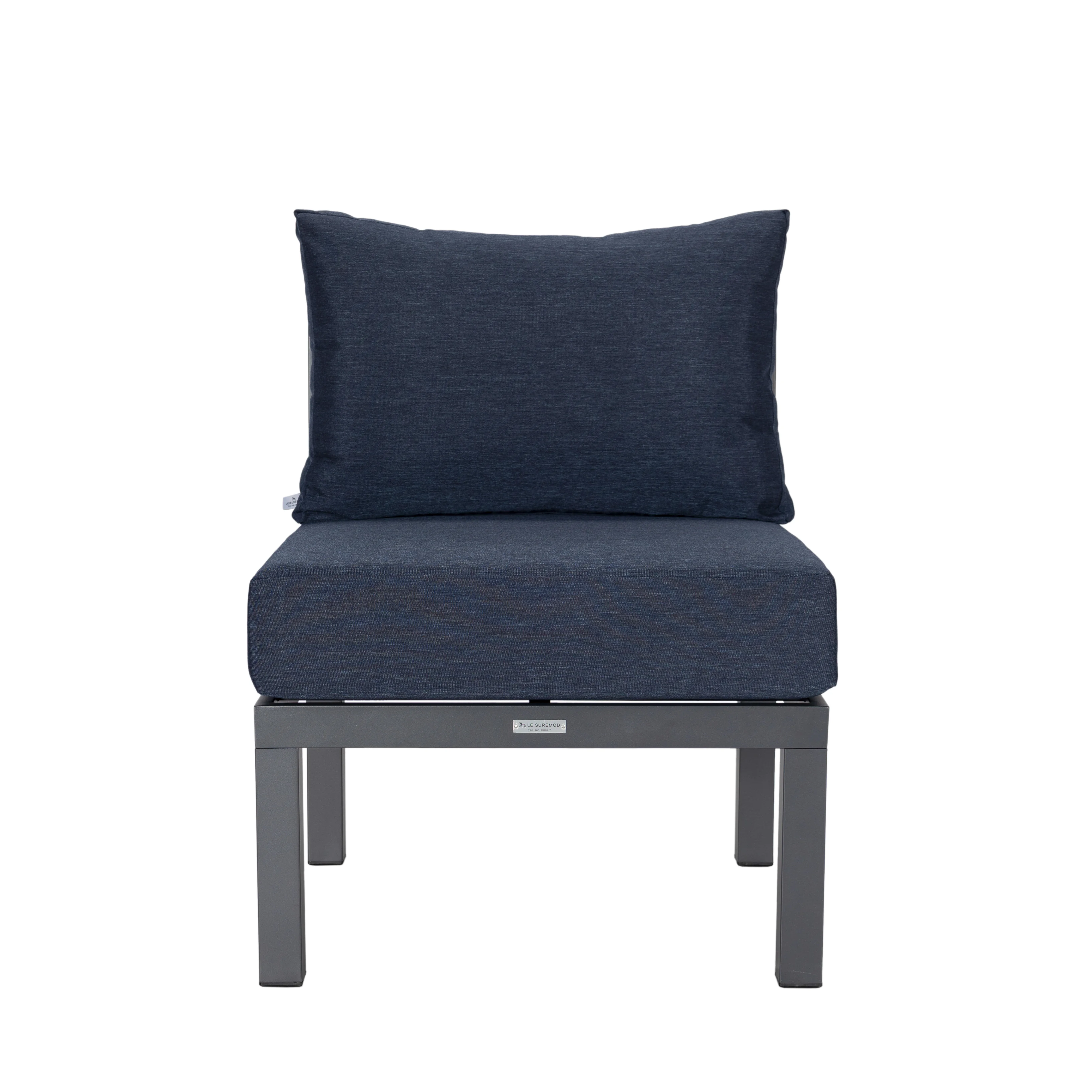 Chelsea 6-Piece Patio Sectional Black Aluminum With Cushions