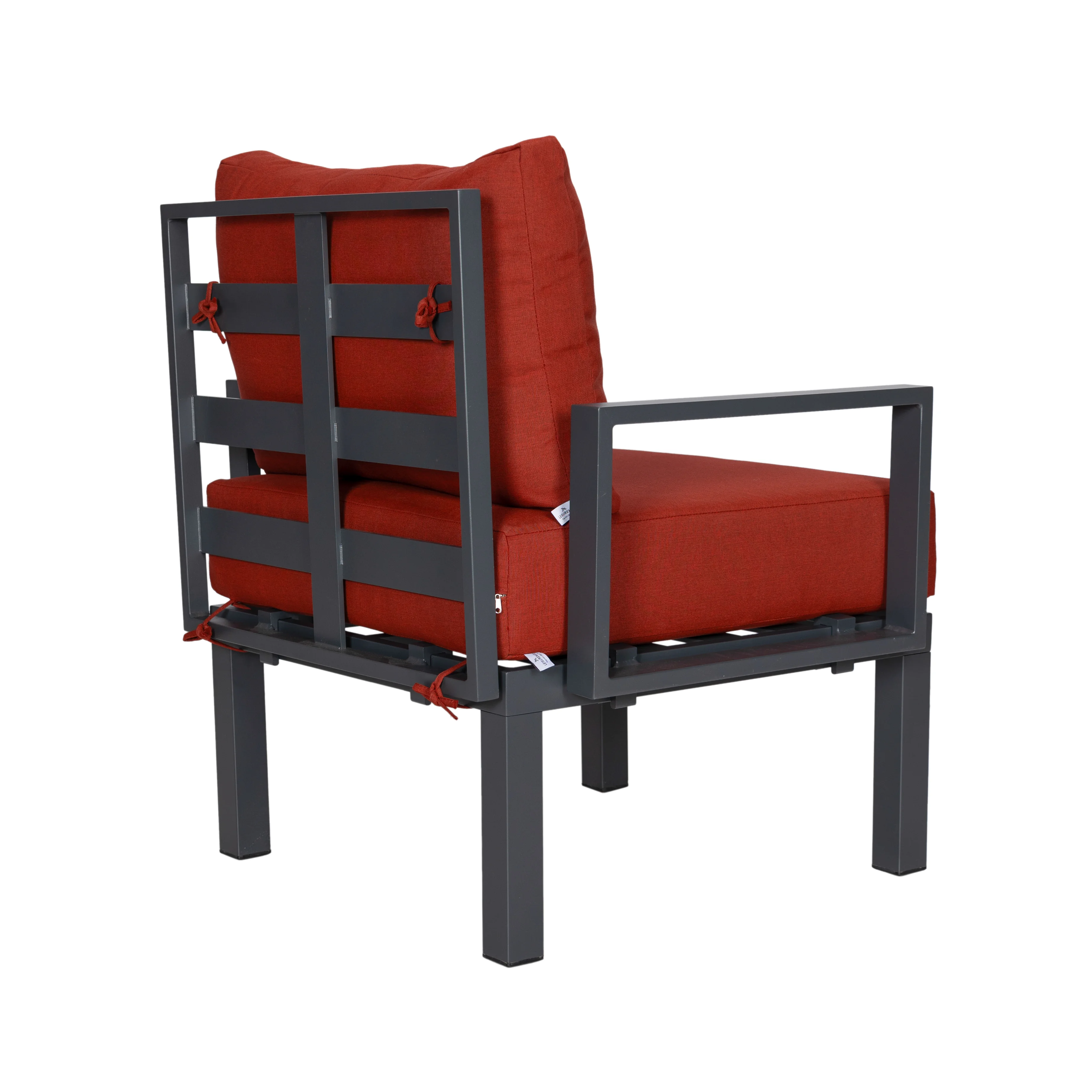 Chelsea 6-Piece Patio Sectional Black Aluminum With Cushions