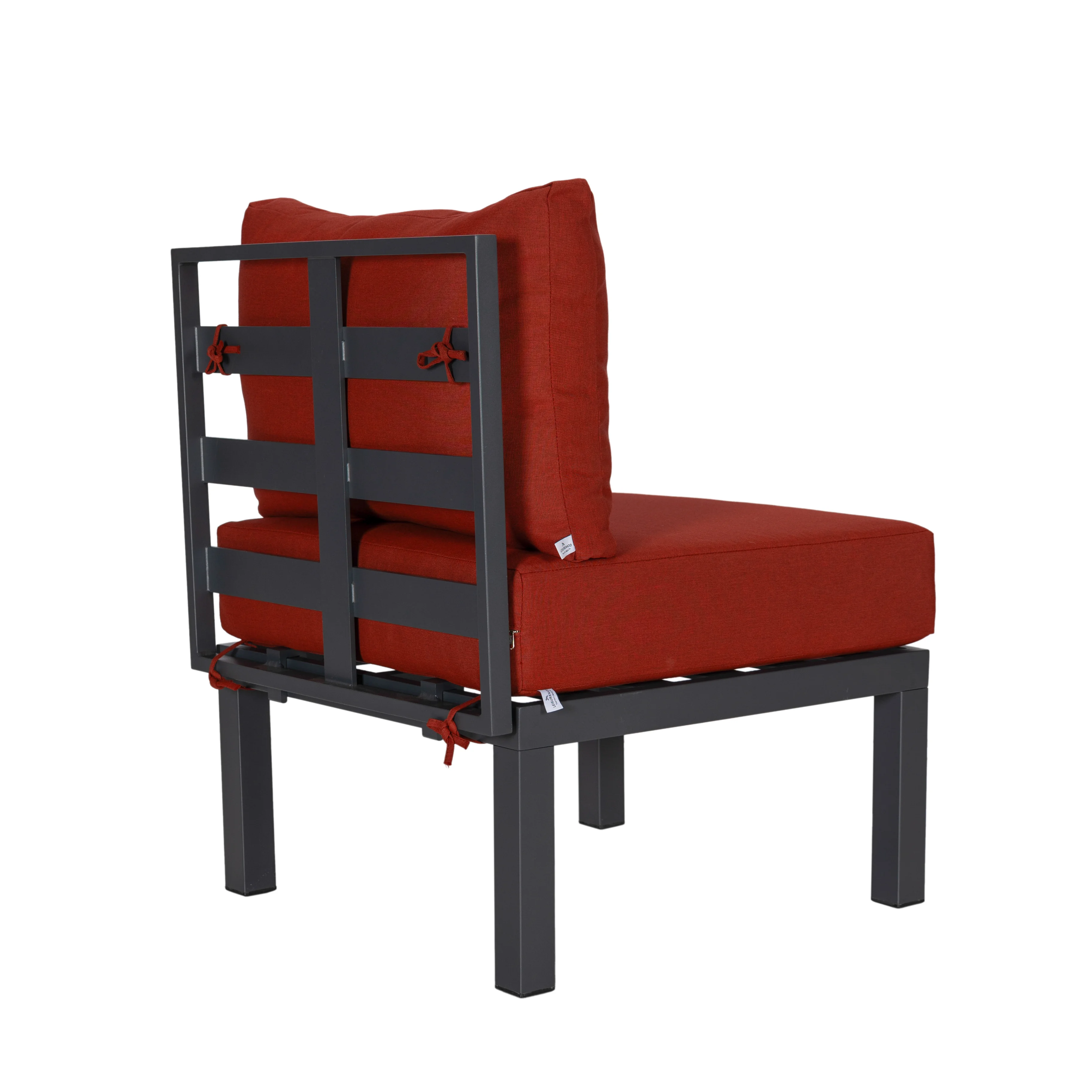 Chelsea 6-Piece Patio Sectional Black Aluminum With Cushions