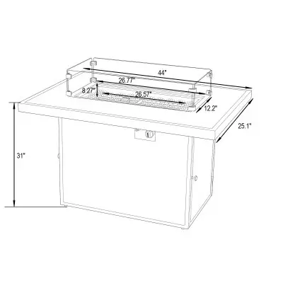 Chelsea 5-Piece Middle Patio Chairs and Fire Pit Table Set Black Aluminum With Cushions