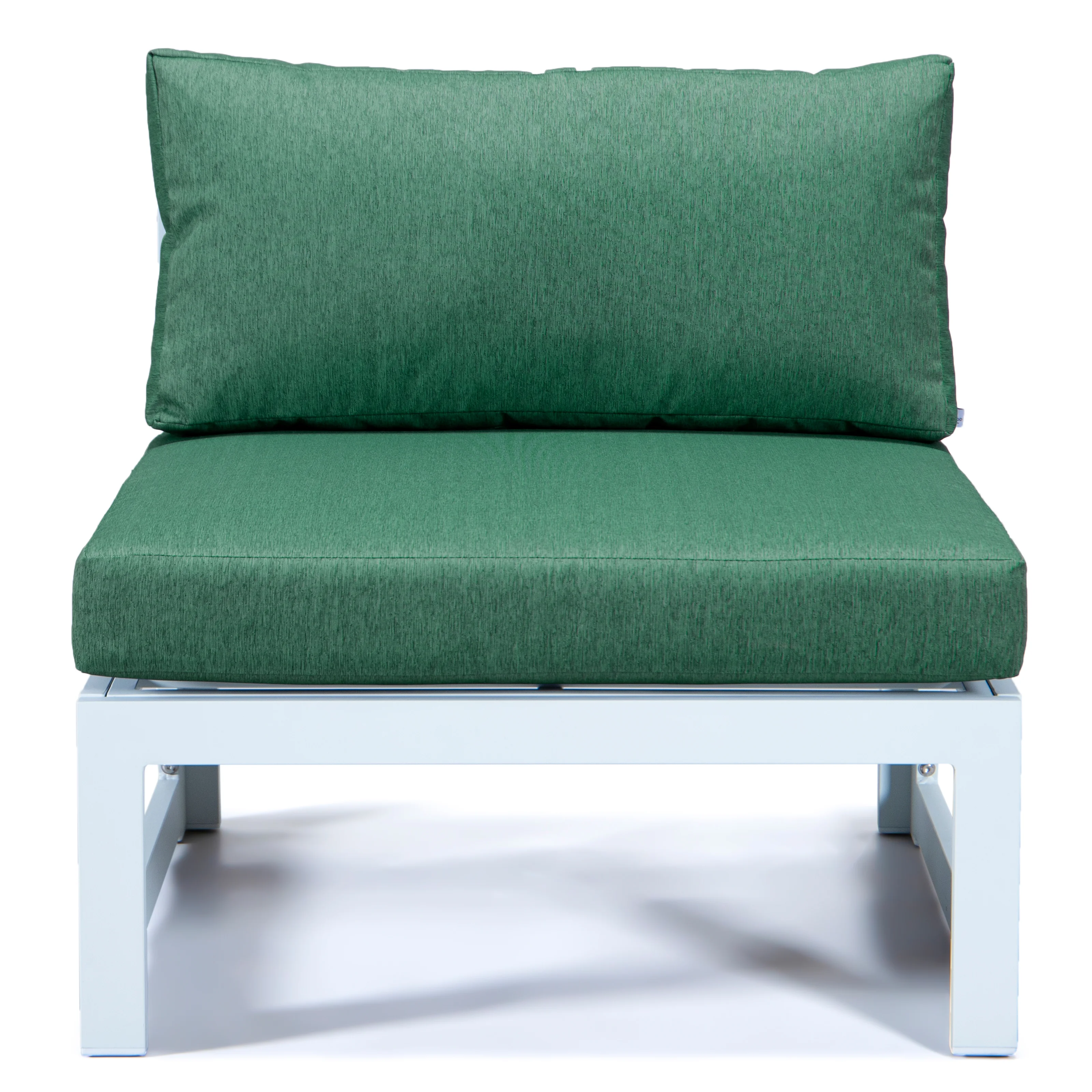 Chelsea 7-Piece Patio Sectional And Fire Pit Table White Aluminum With Cushions