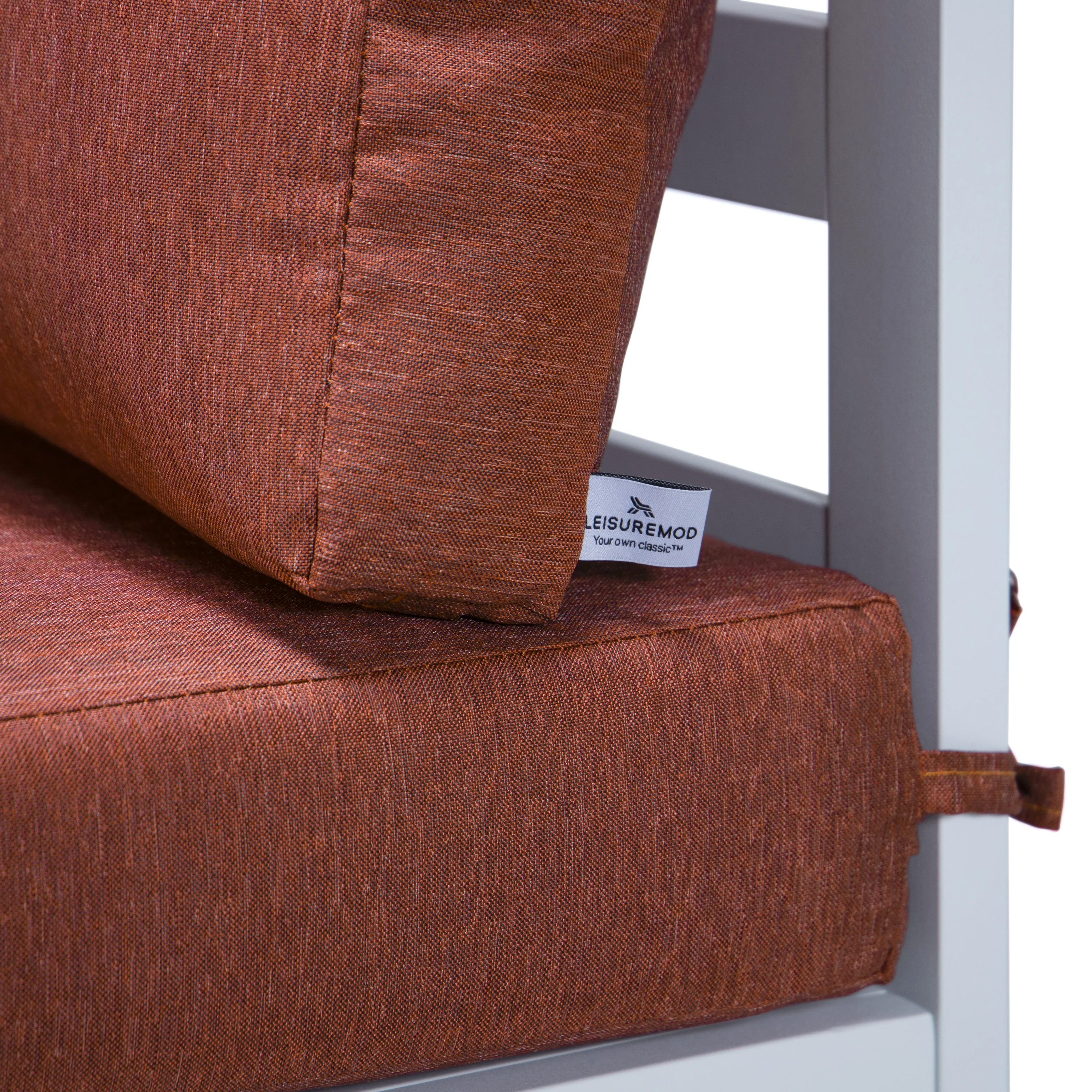 Chelsea 7-Piece Patio Sectional And Fire Pit Table White Aluminum With Cushions