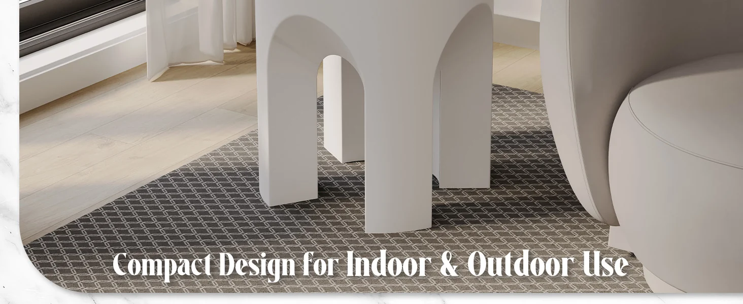 Crus Collection Fiberglass Outdoor Side Table in White