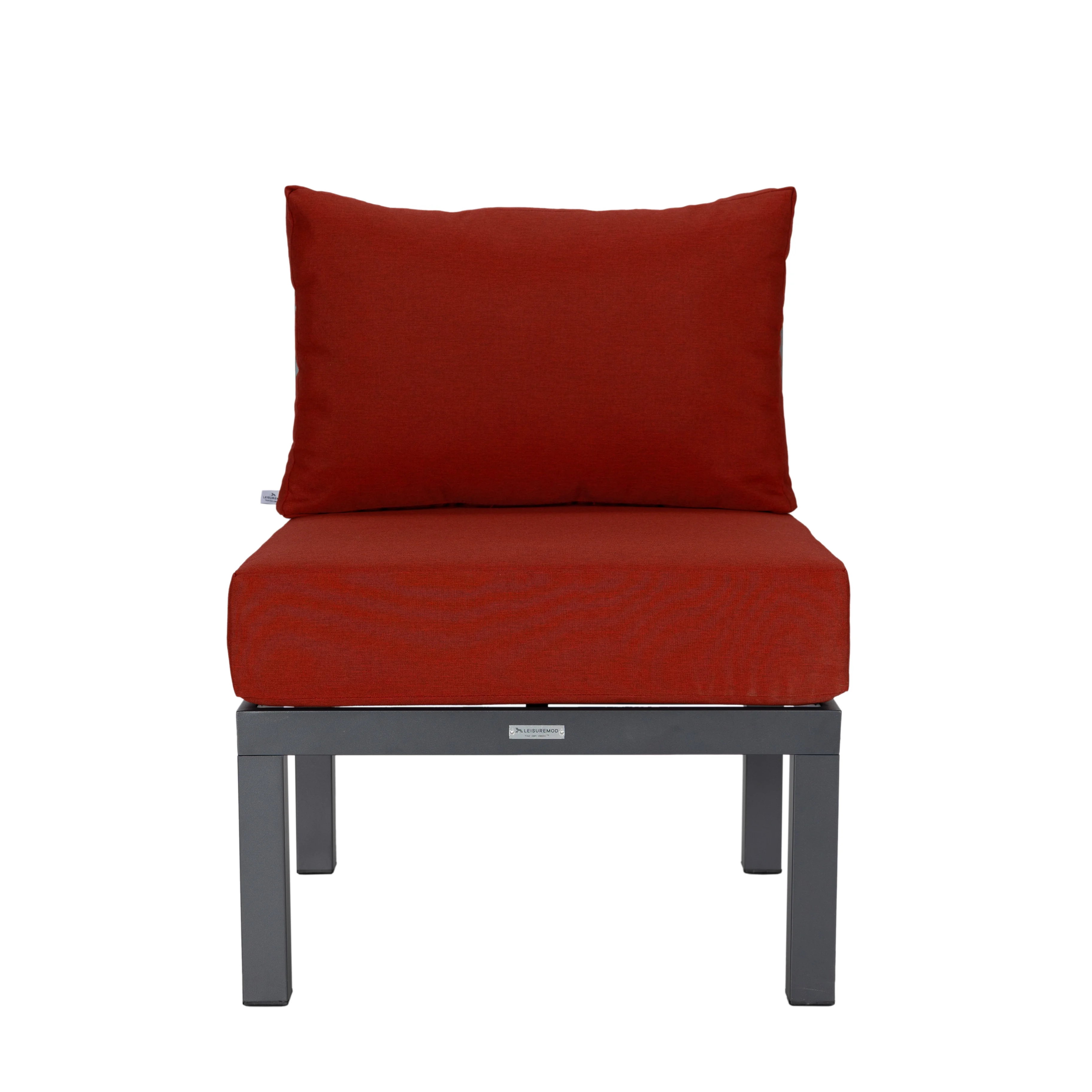 Chelsea 7-Piece Patio Sectional And Coffee Table Set Black Aluminum With Cushions