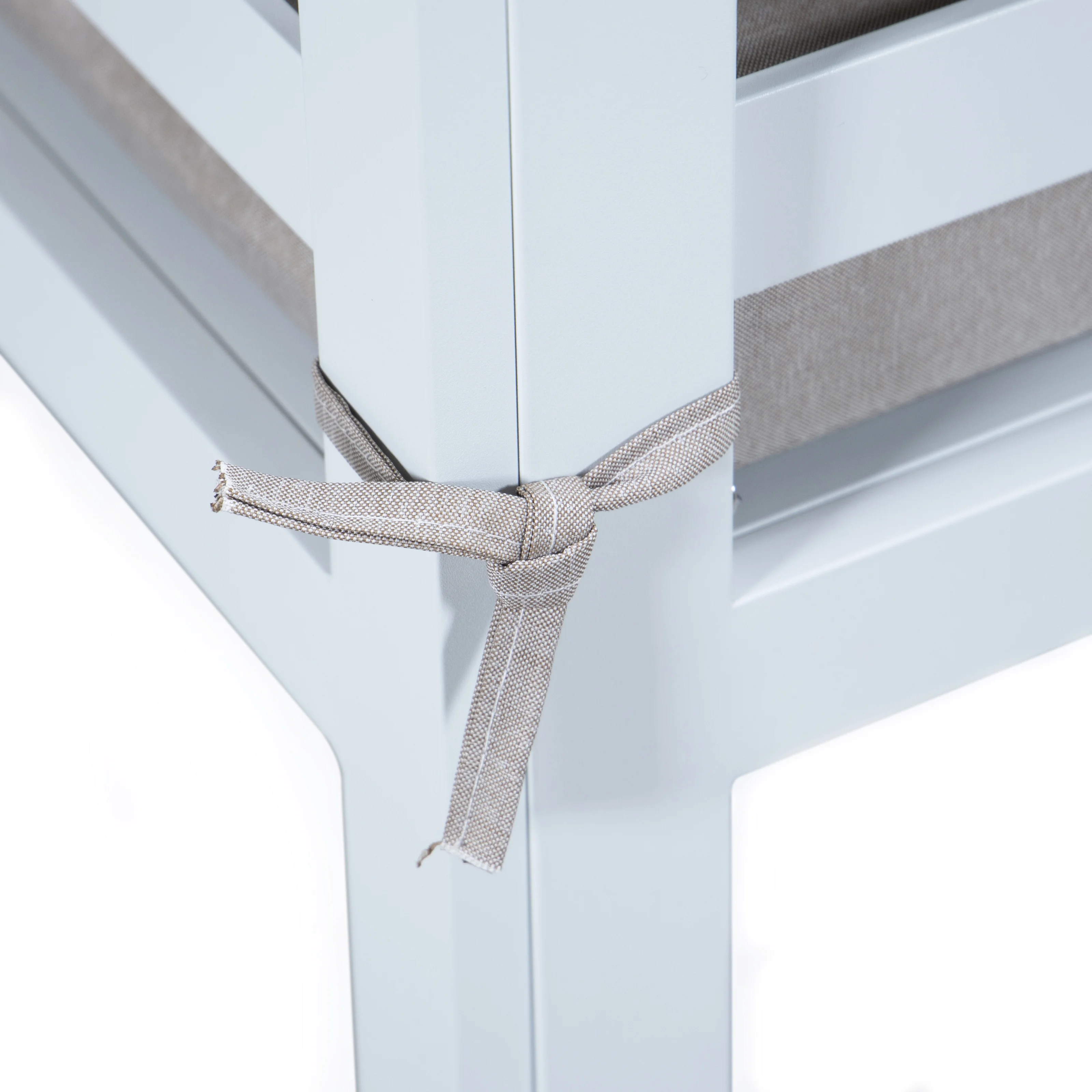 Chelsea 7-Piece Patio Sectional And Coffee Table Set White Aluminum With Cushions