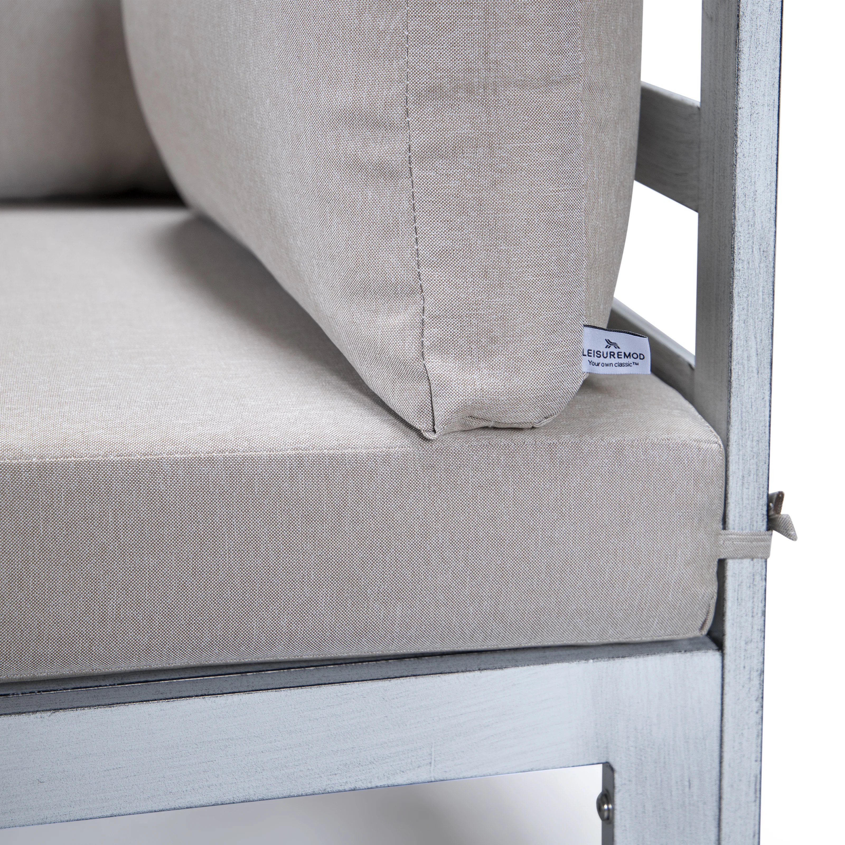 Chelsea 7-Piece Patio Sectional And Coffee Table Set Weathered Grey Aluminum With Cushions