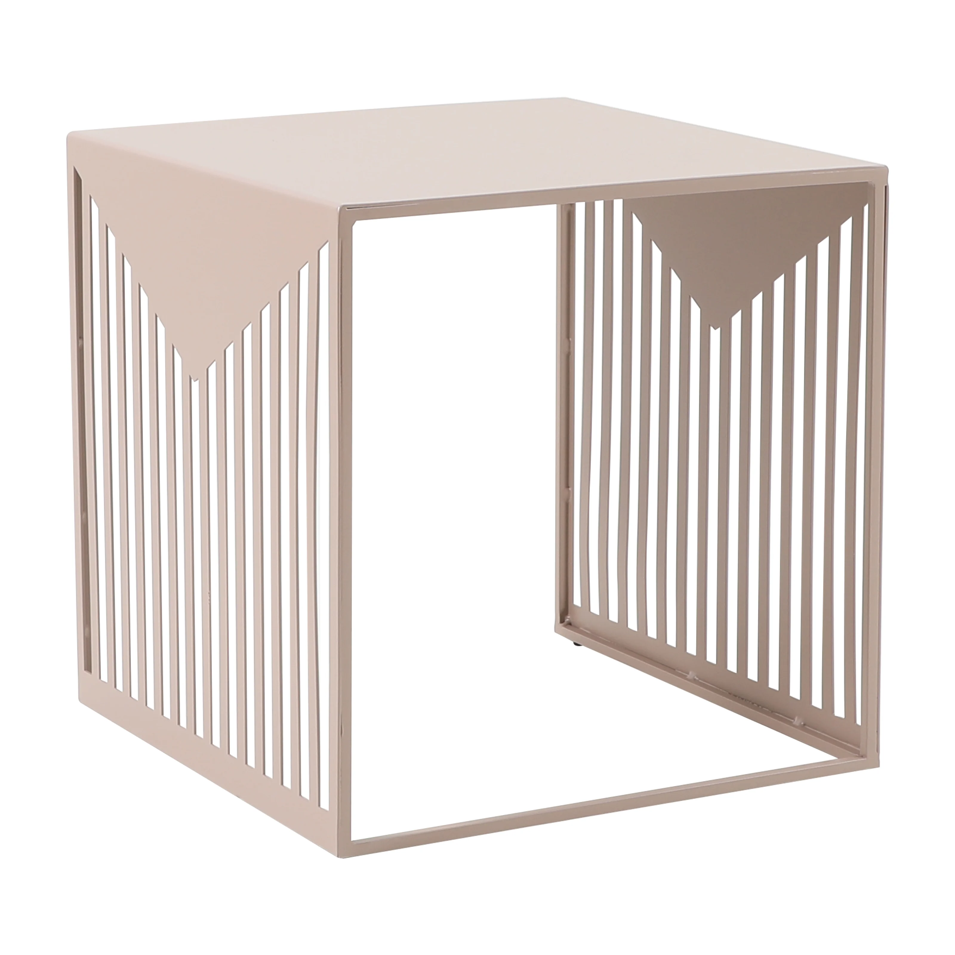 Cisco Modern Square Steel Side Table with Powder Coated Finish