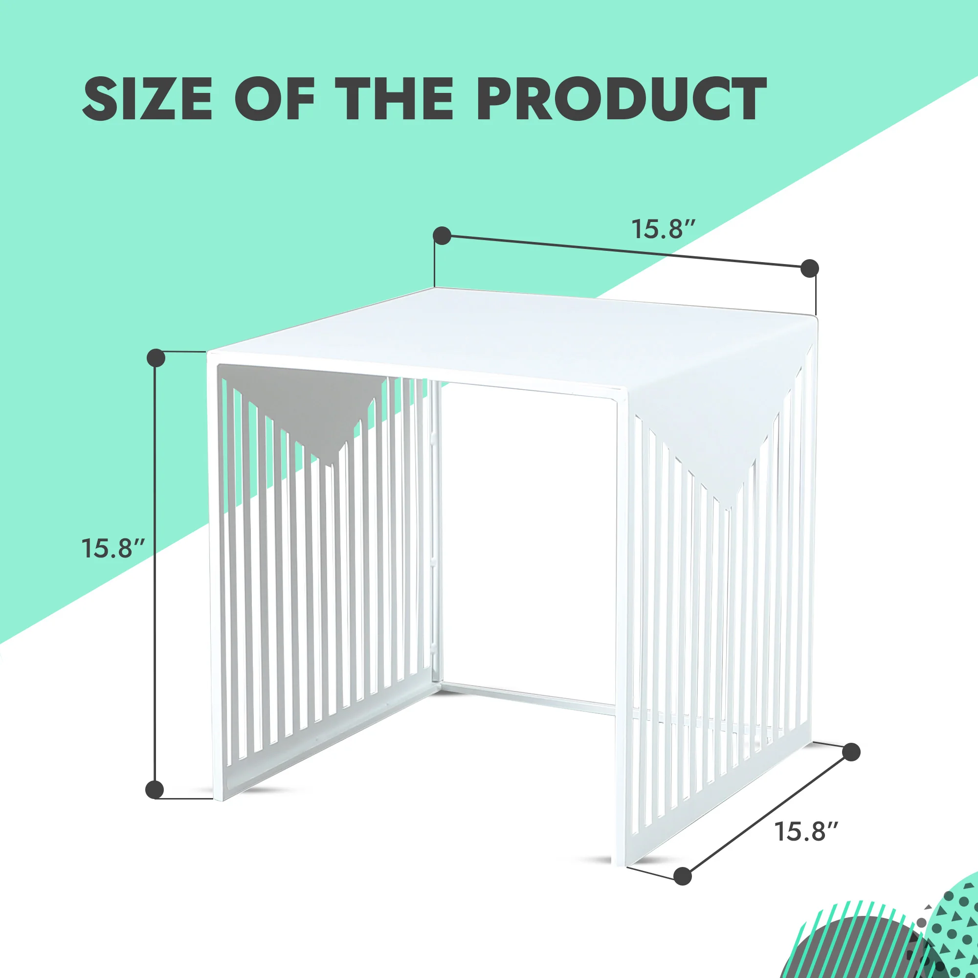 Cisco Modern Square Steel Side Table with Powder Coated Finish