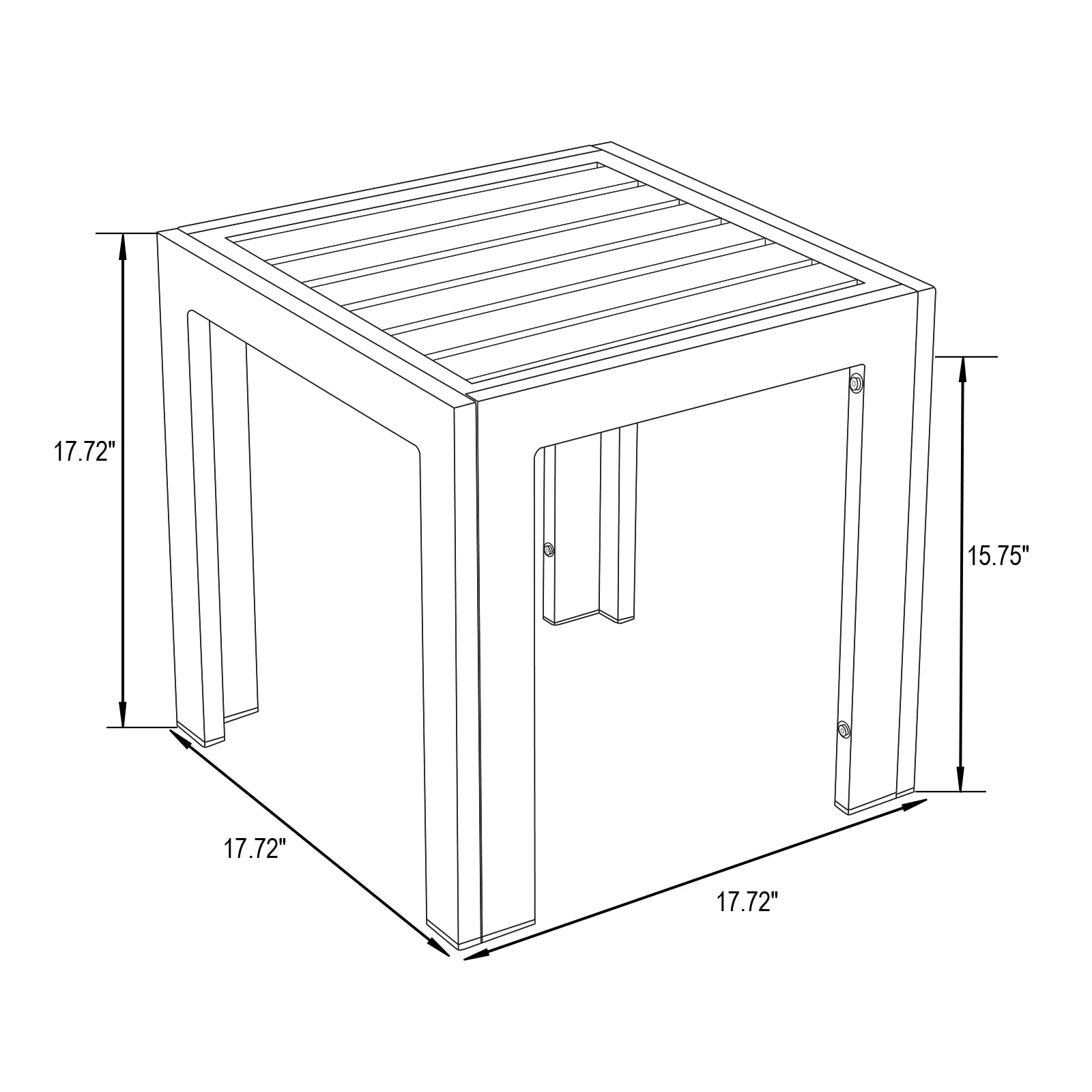 Chelsea Modern Aluminum Patio Side Table